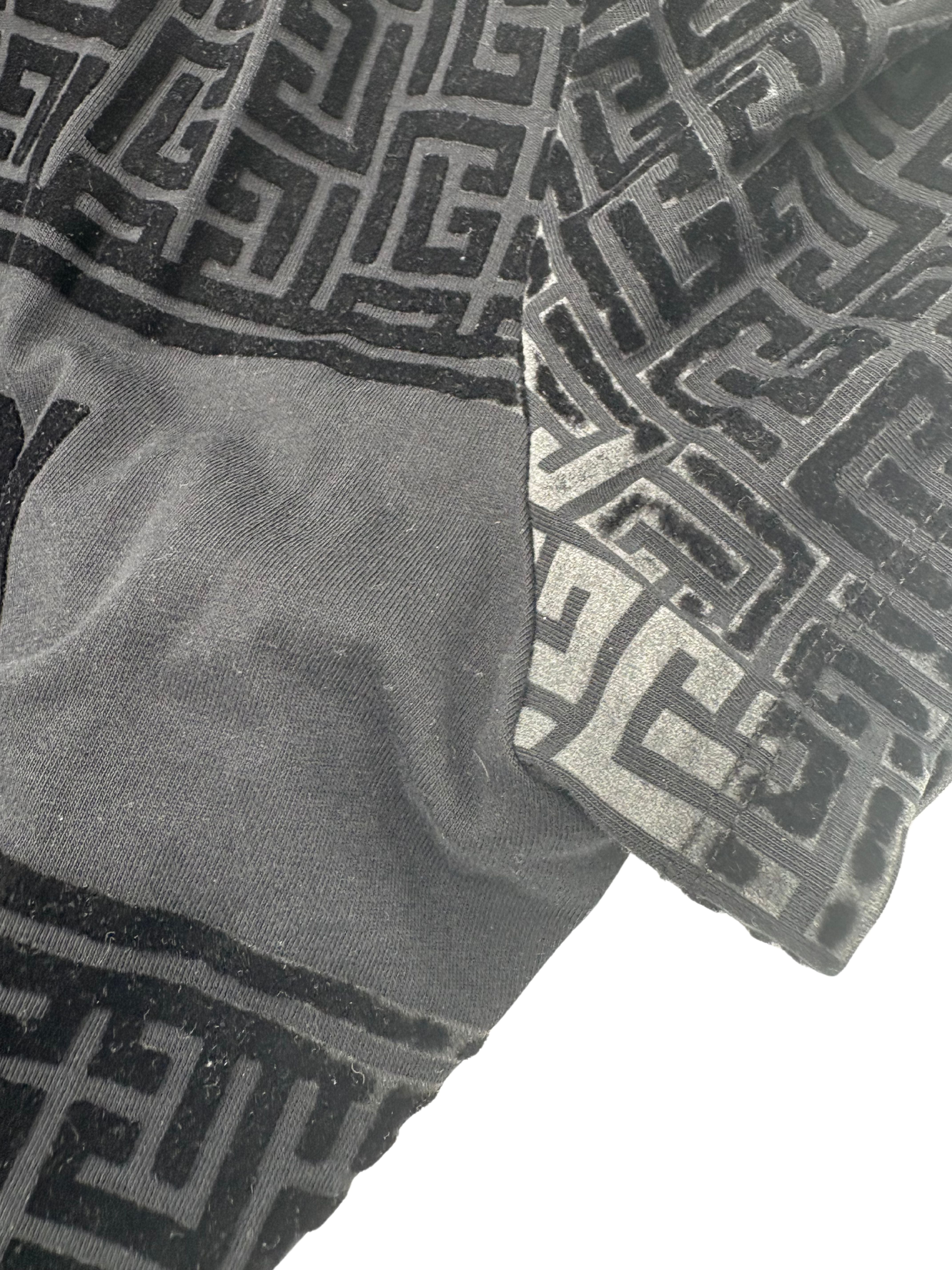 Balmain Flocked Monogram T-shirt - Black Balmain