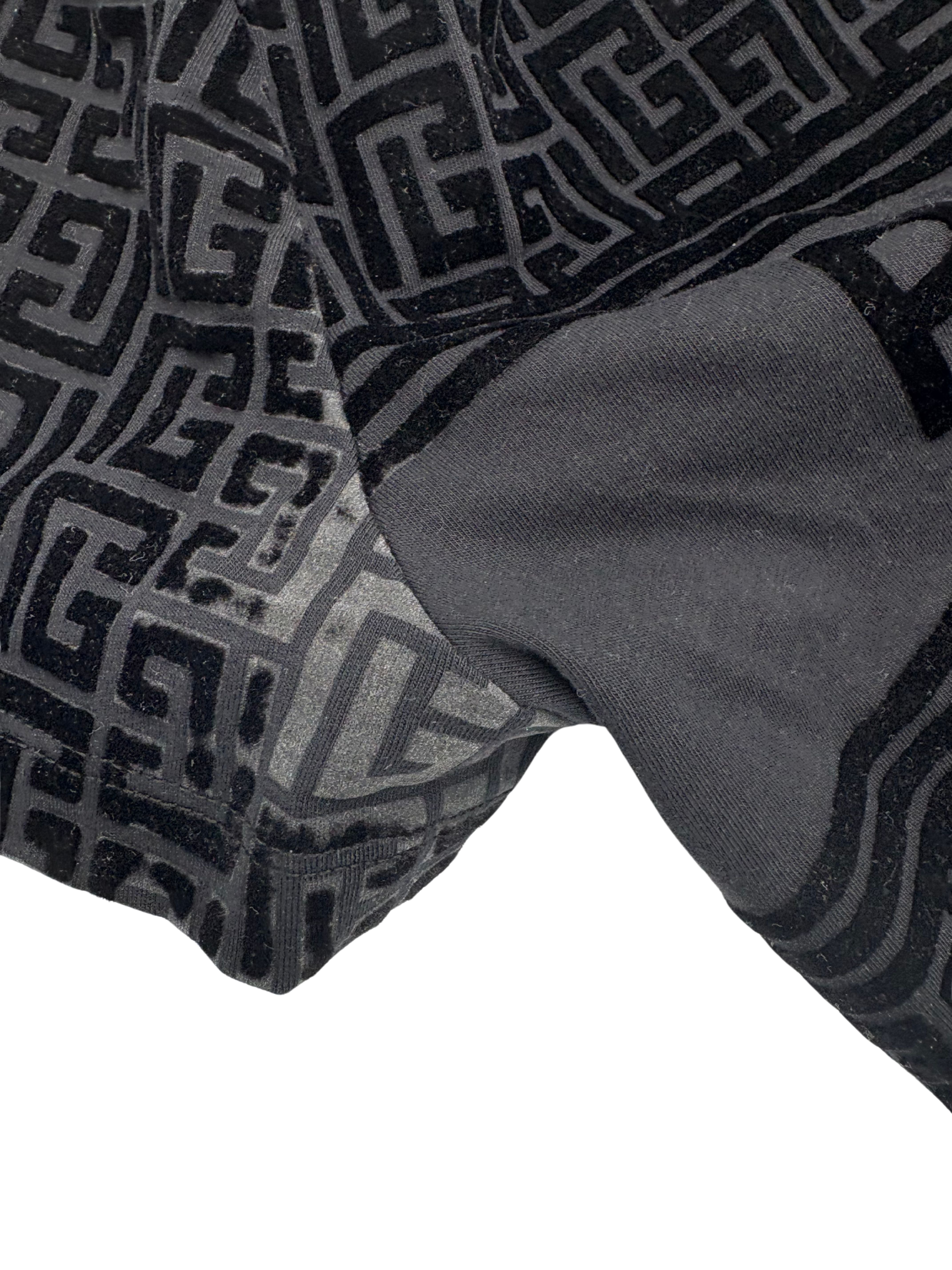 Balmain Flocked Monogram T-shirt - Black Balmain