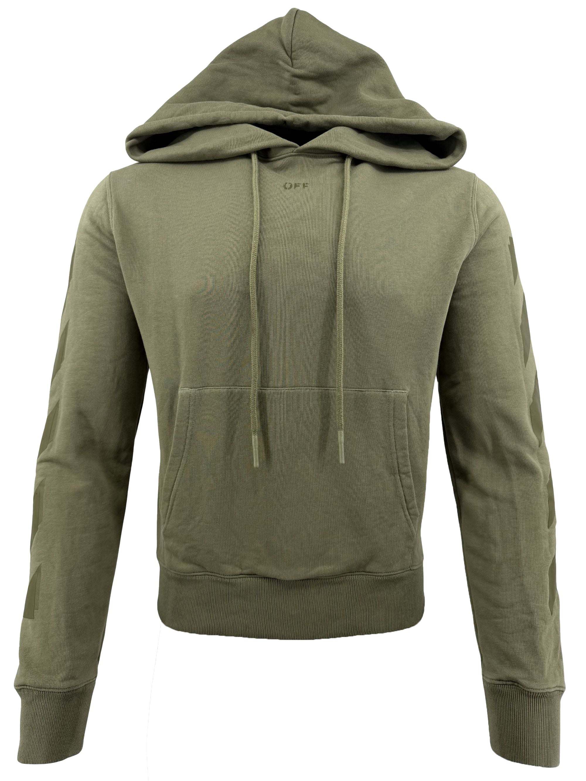 Off-White Logo Hoodie - Khaki