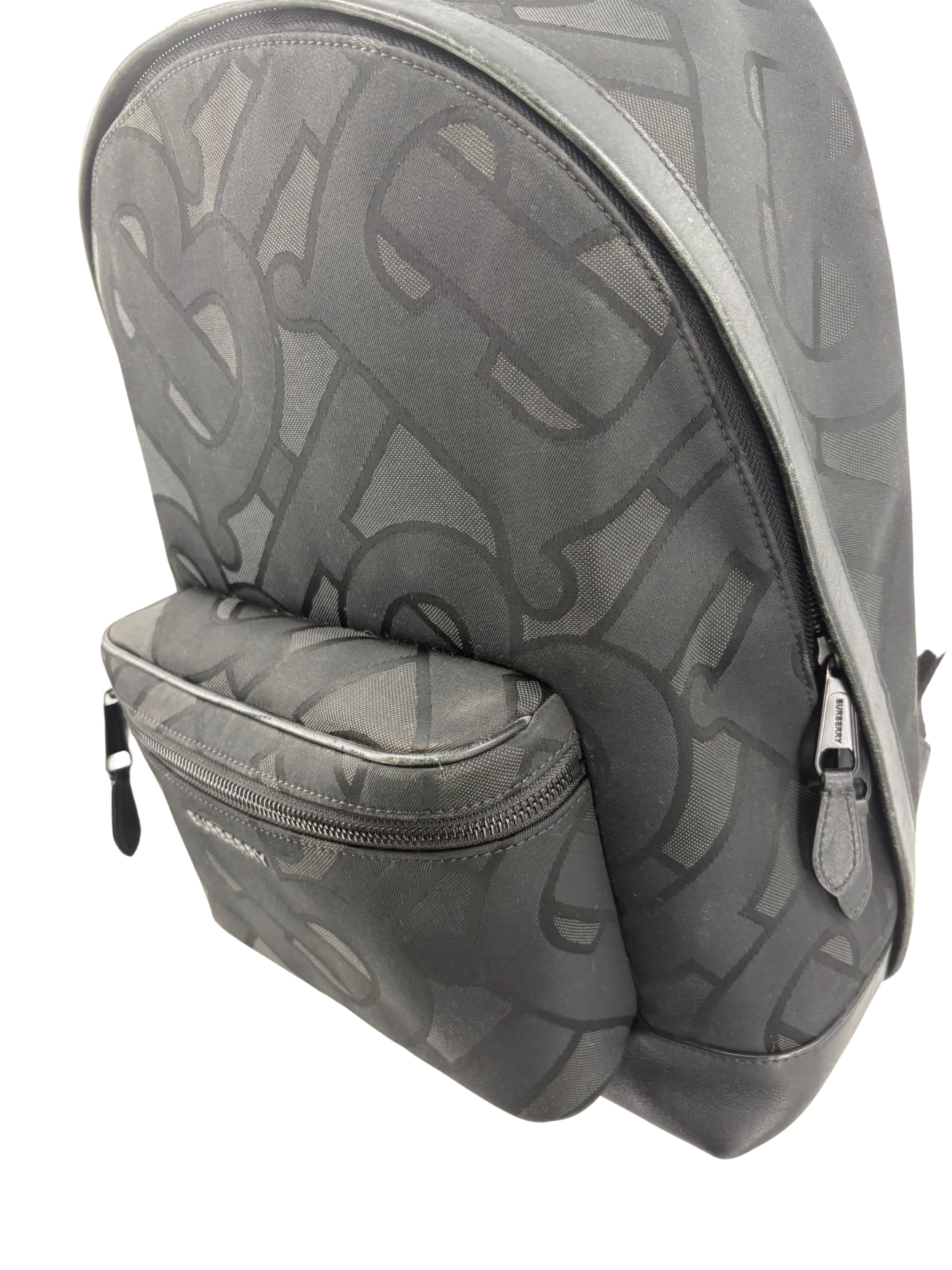 Burberry Monogram Backpack - Black Burberry