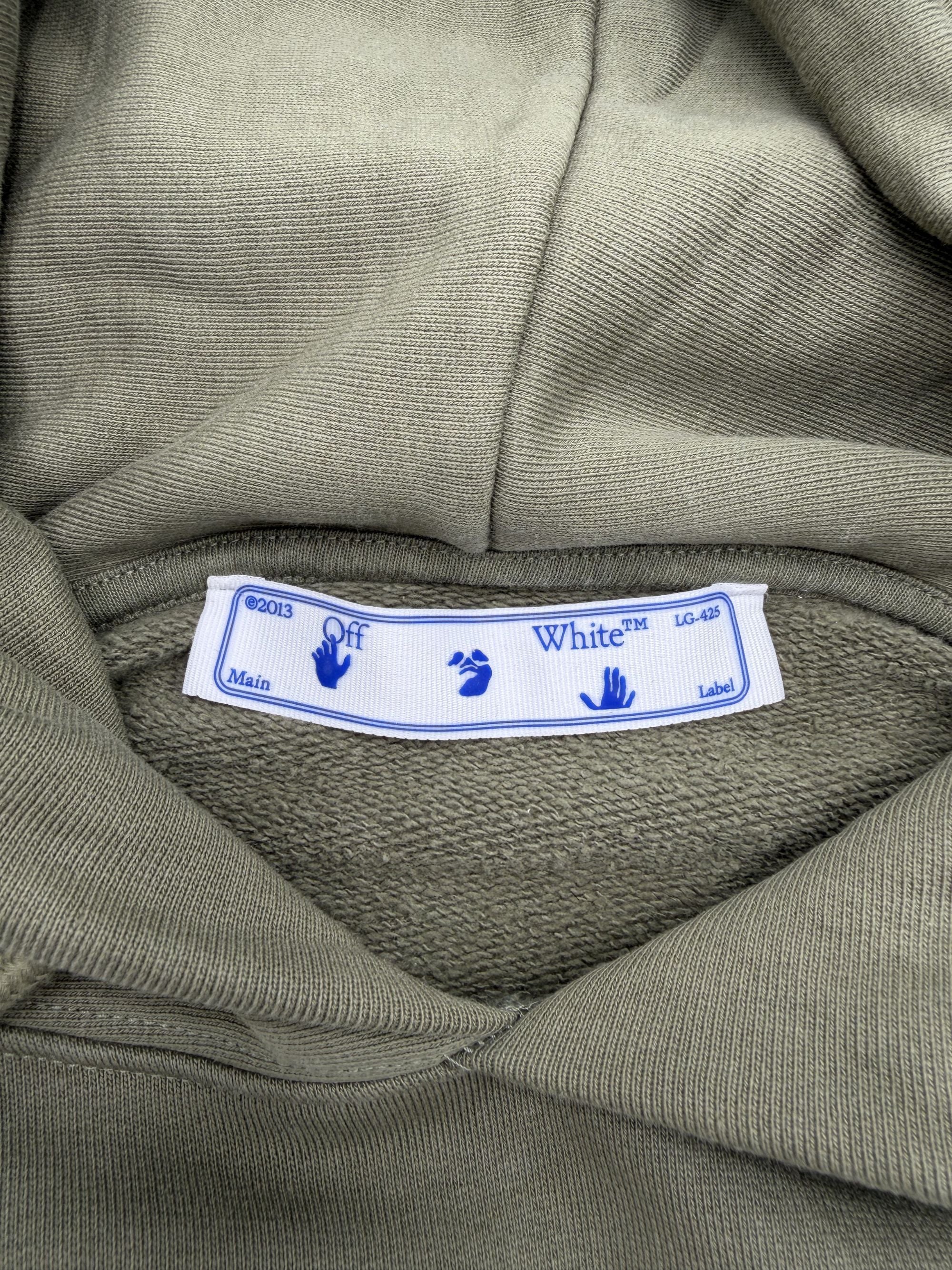 Off-White Logo Hoodie - Khaki