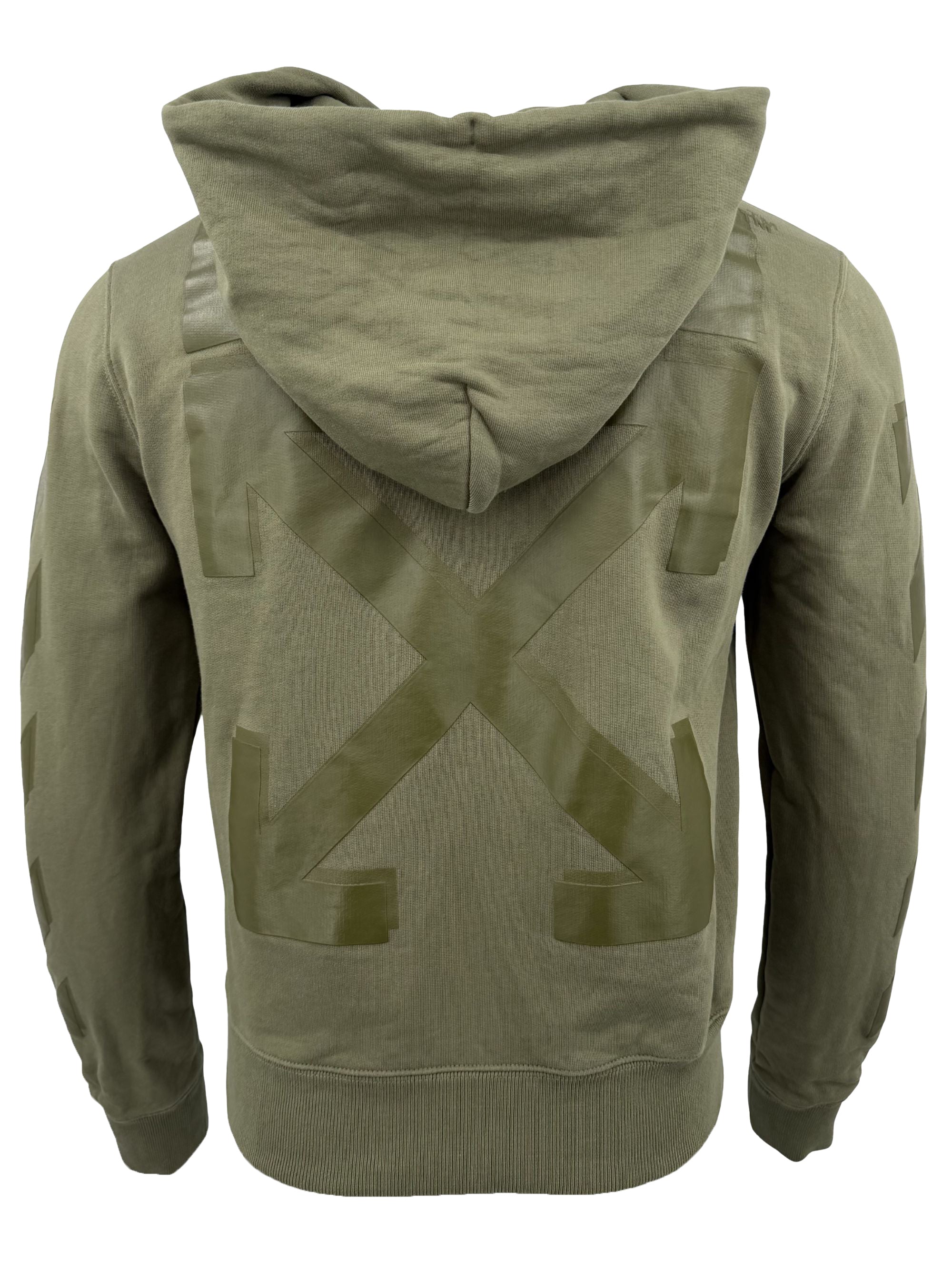 Off-White Logo Hoodie - Khaki