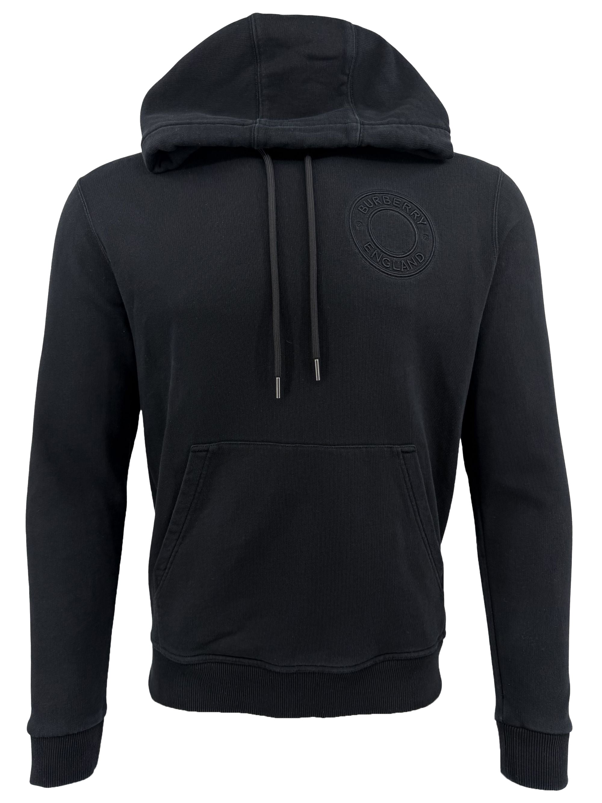Burberry Embroidered Logo Hoodie - Black