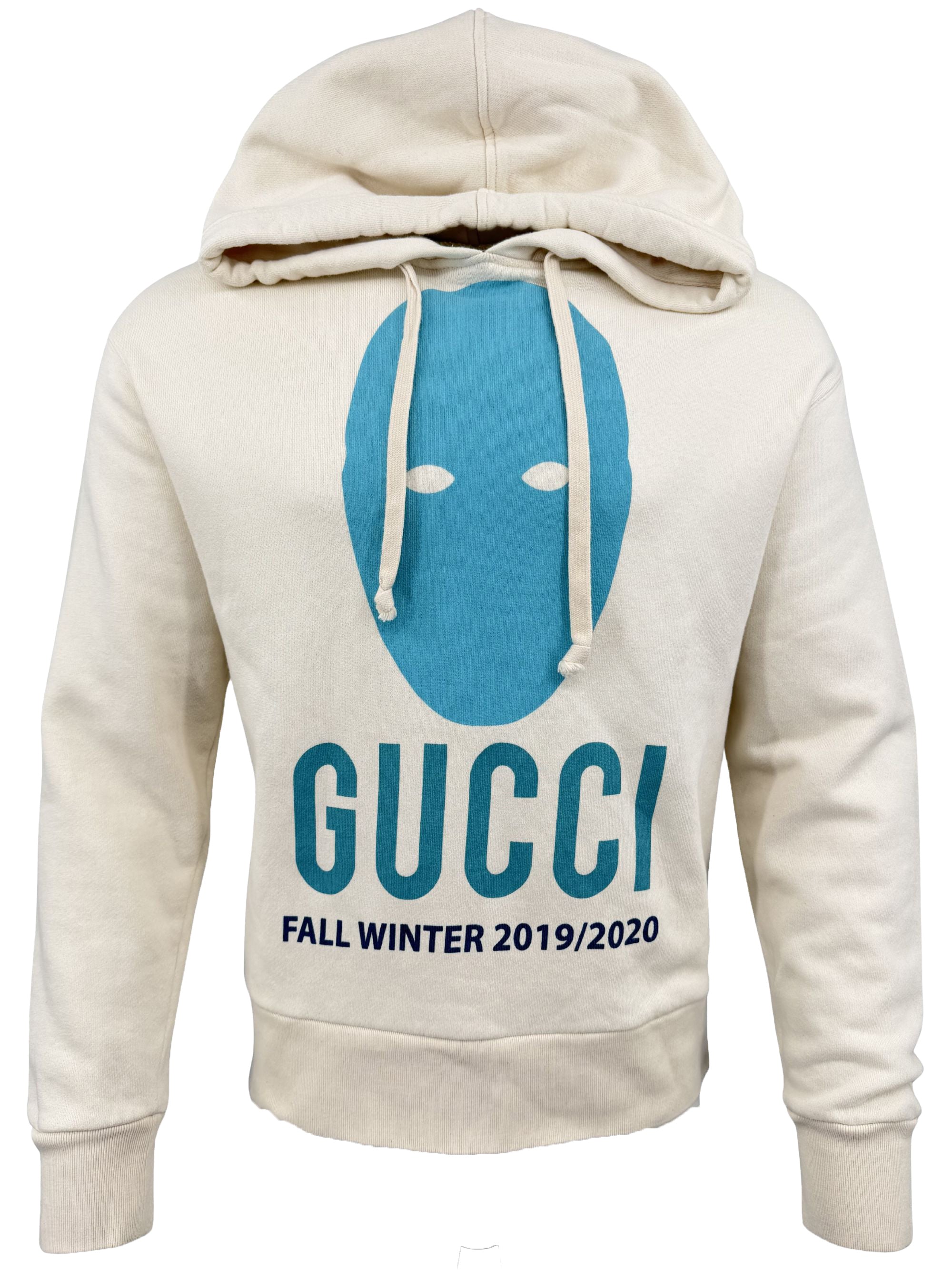 Gucci Manifesto Mask Graphic Hoodie - Cream