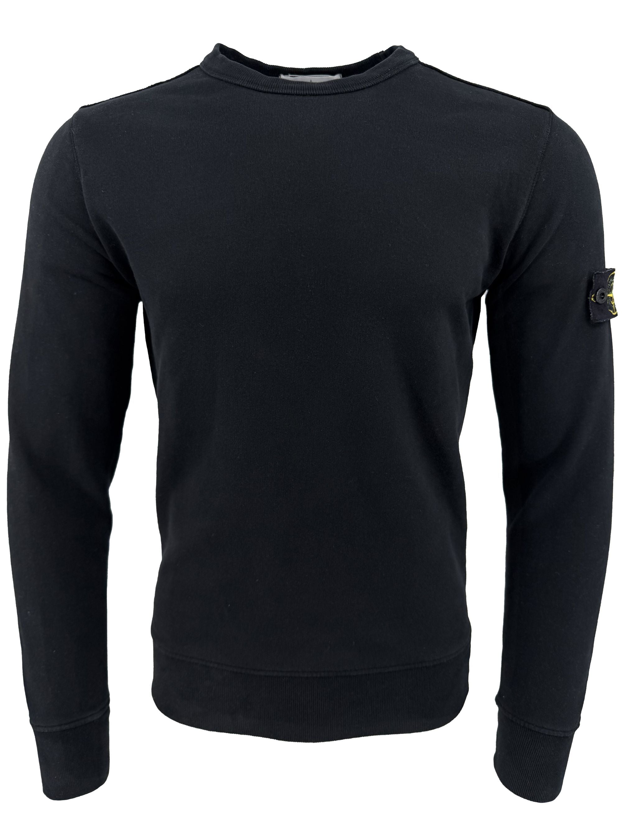 Stone Island Badge Sweatshirt - Black Stone Island