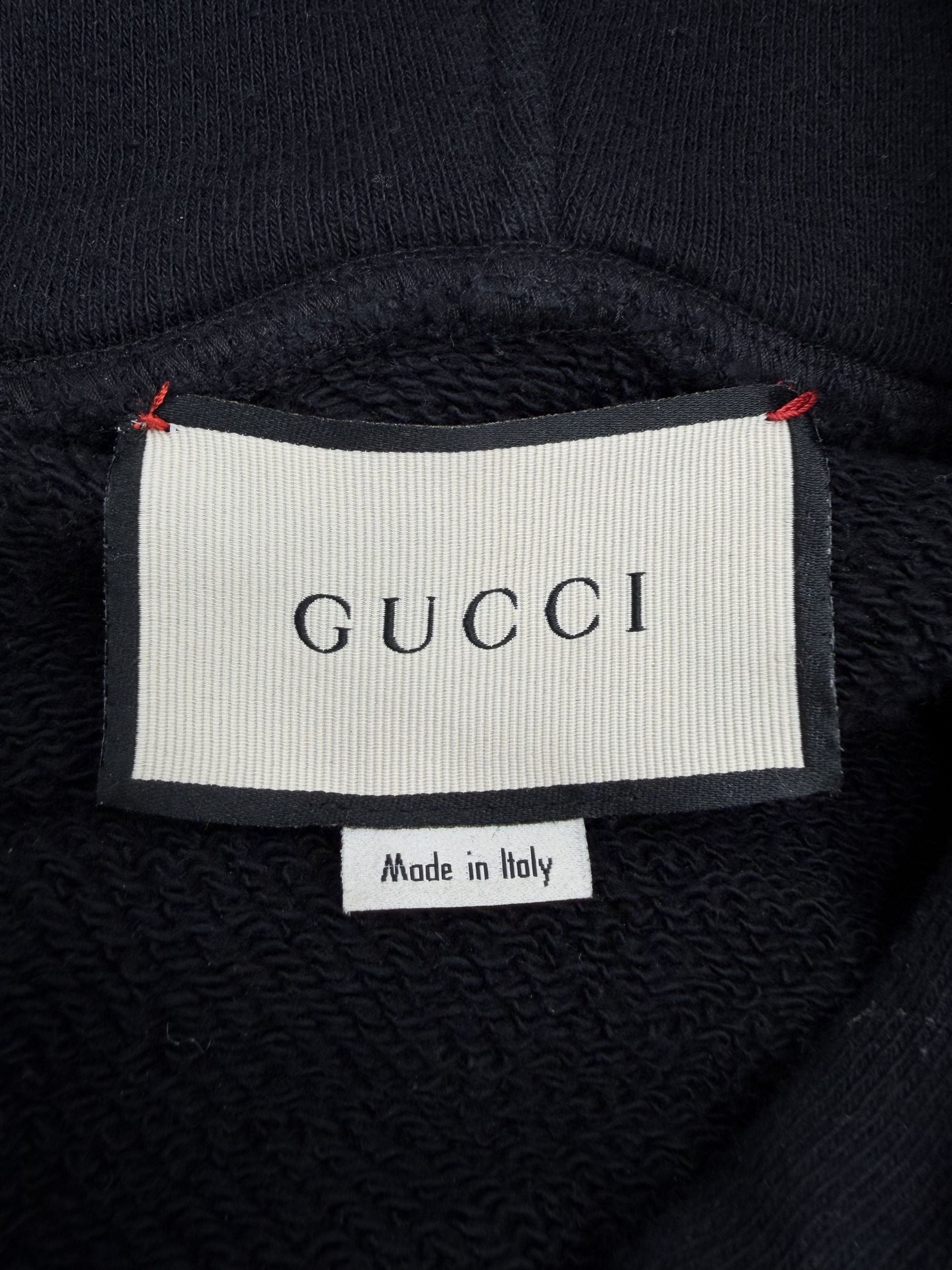Gucci GG Logo Print Hoodie - Black