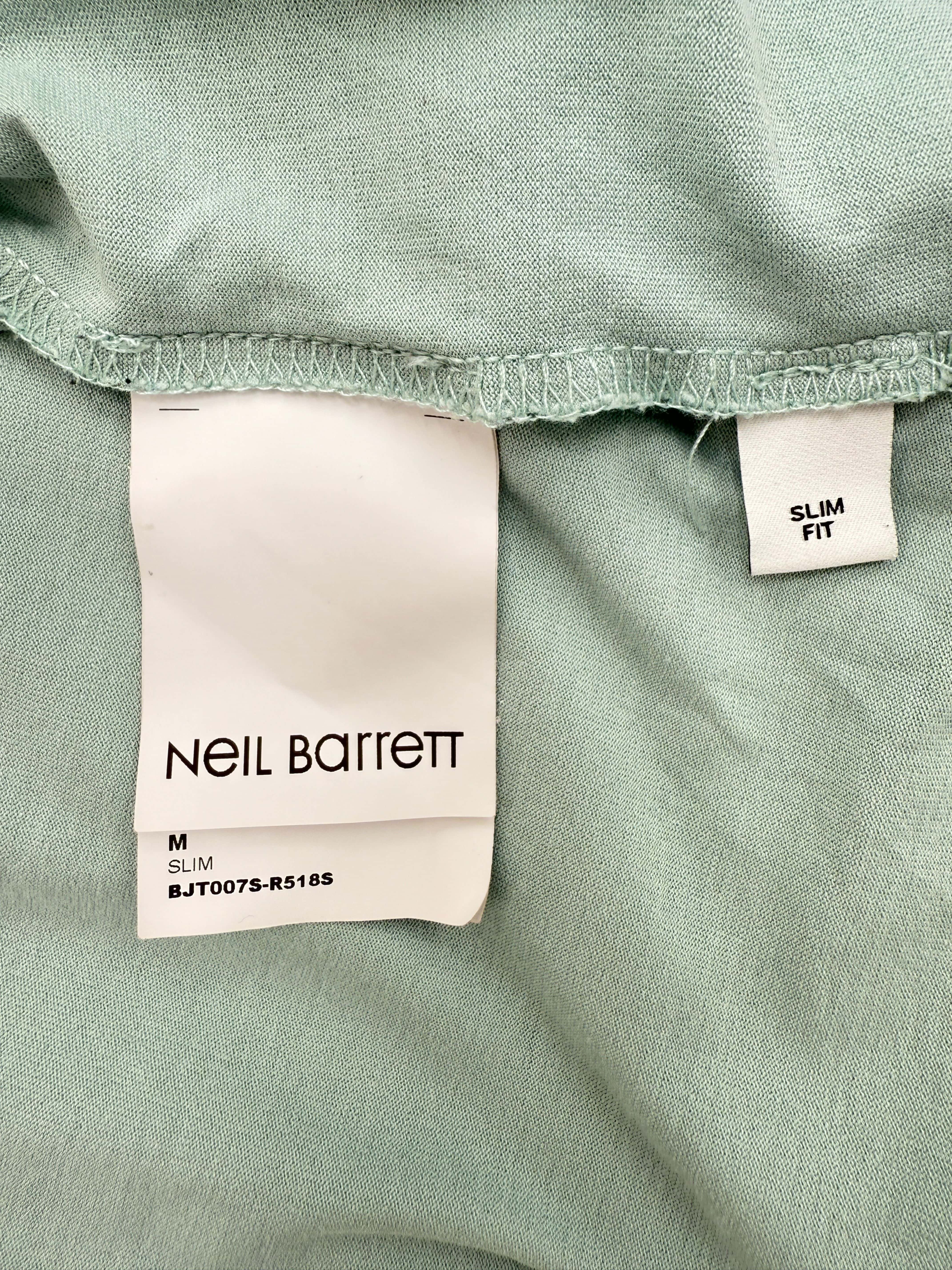 Neil Barrett Lightning Bolt T-Shirt - Sage Green Neil Barrett