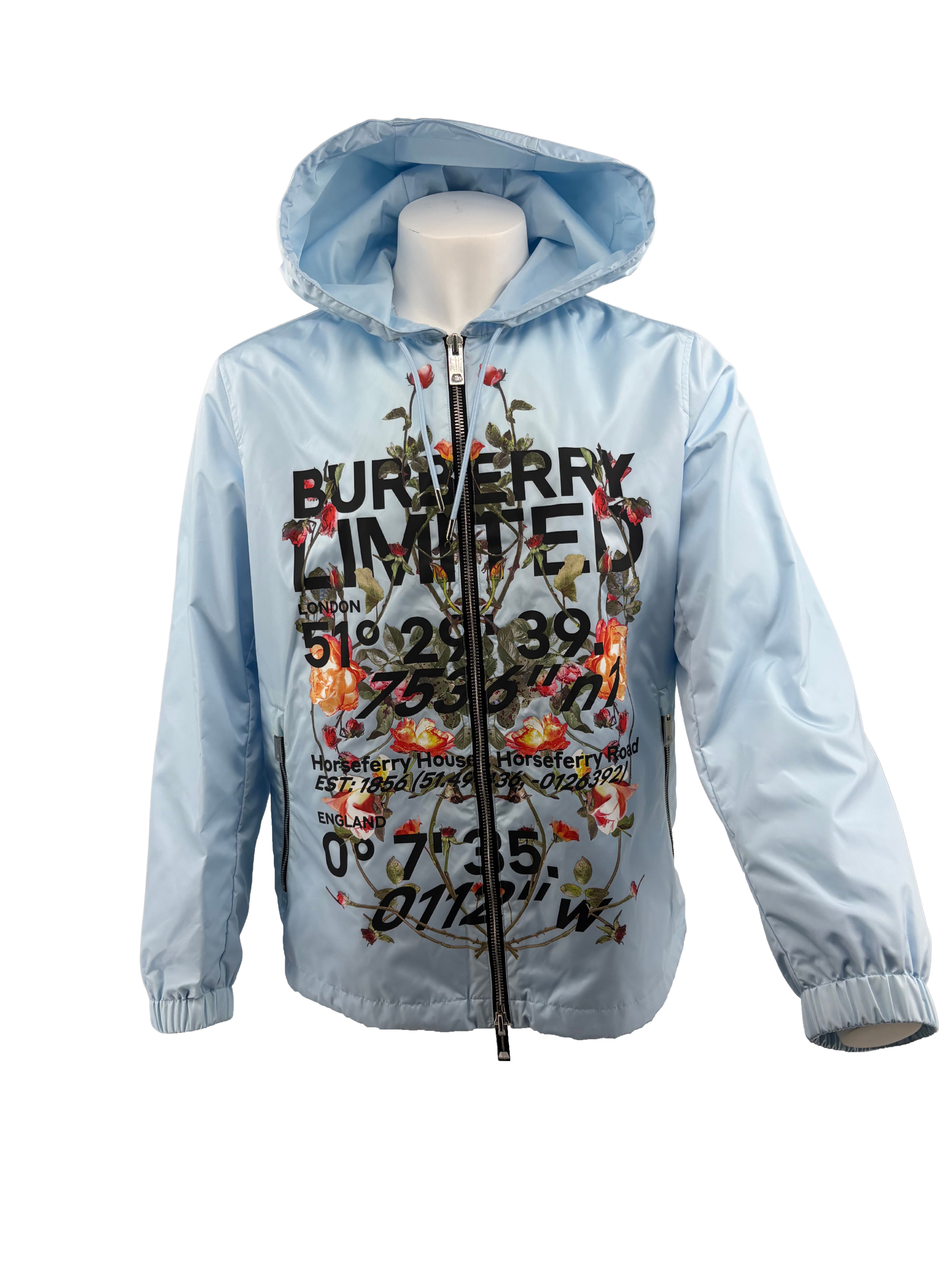 Burberry English Rose Taffeta Jacket - Baby Blue (Unused) Burberry
