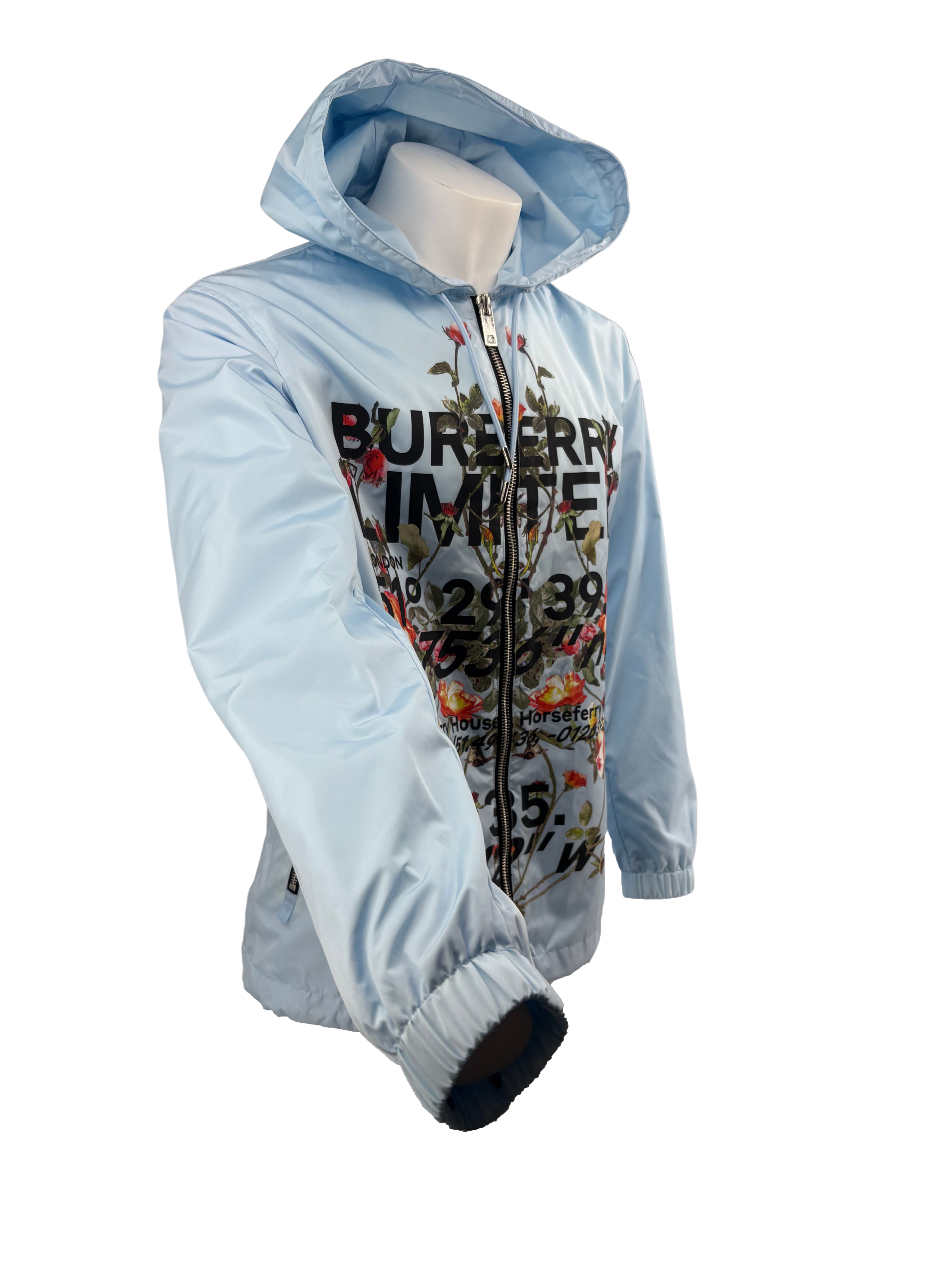 Burberry English Rose Taffeta Jacket - Baby Blue (Unused) Burberry