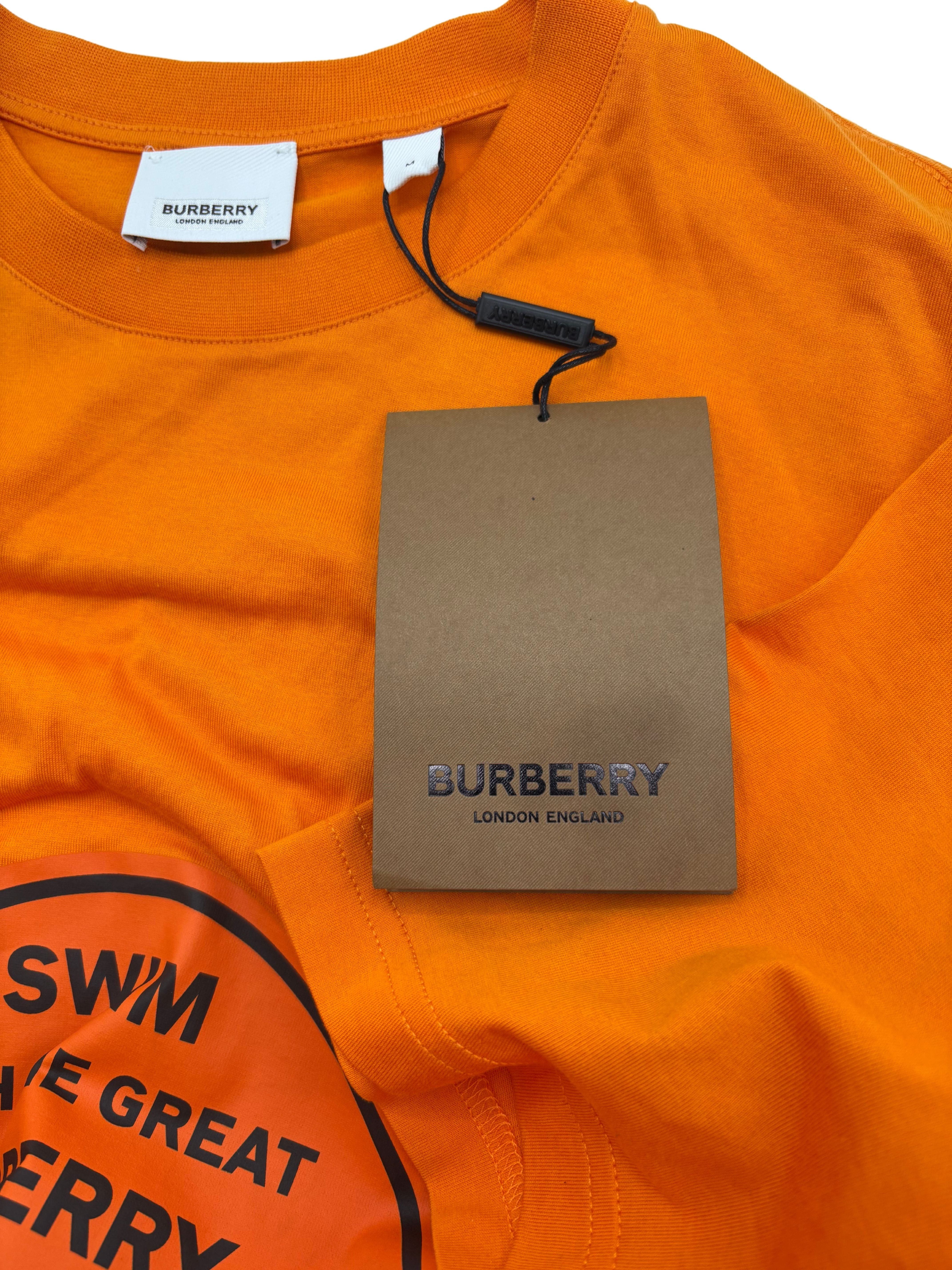 Burberry Shark Print T-Shirt - Orange (Unused) Burberry