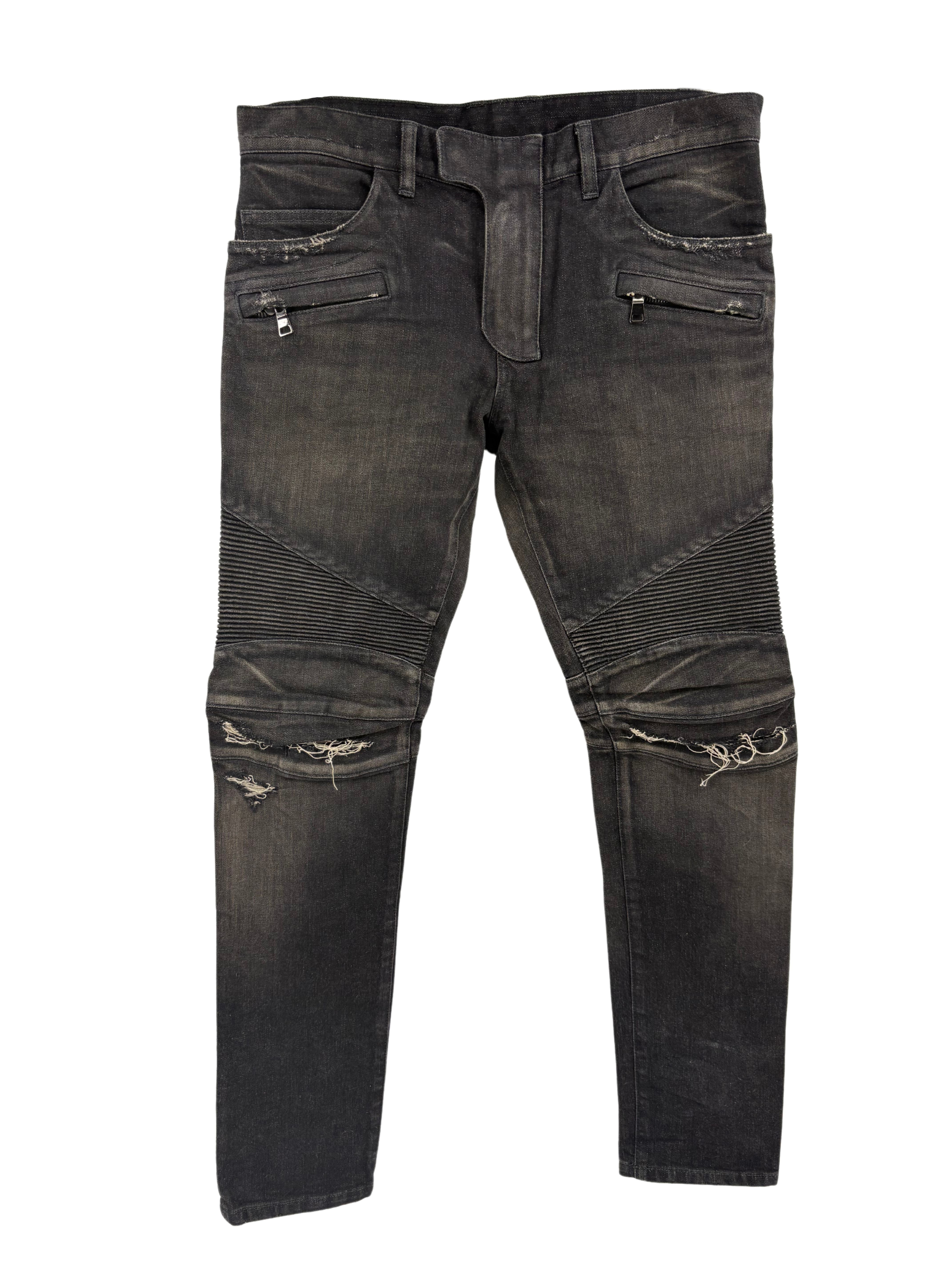 Balmain Biker Jeans - Black