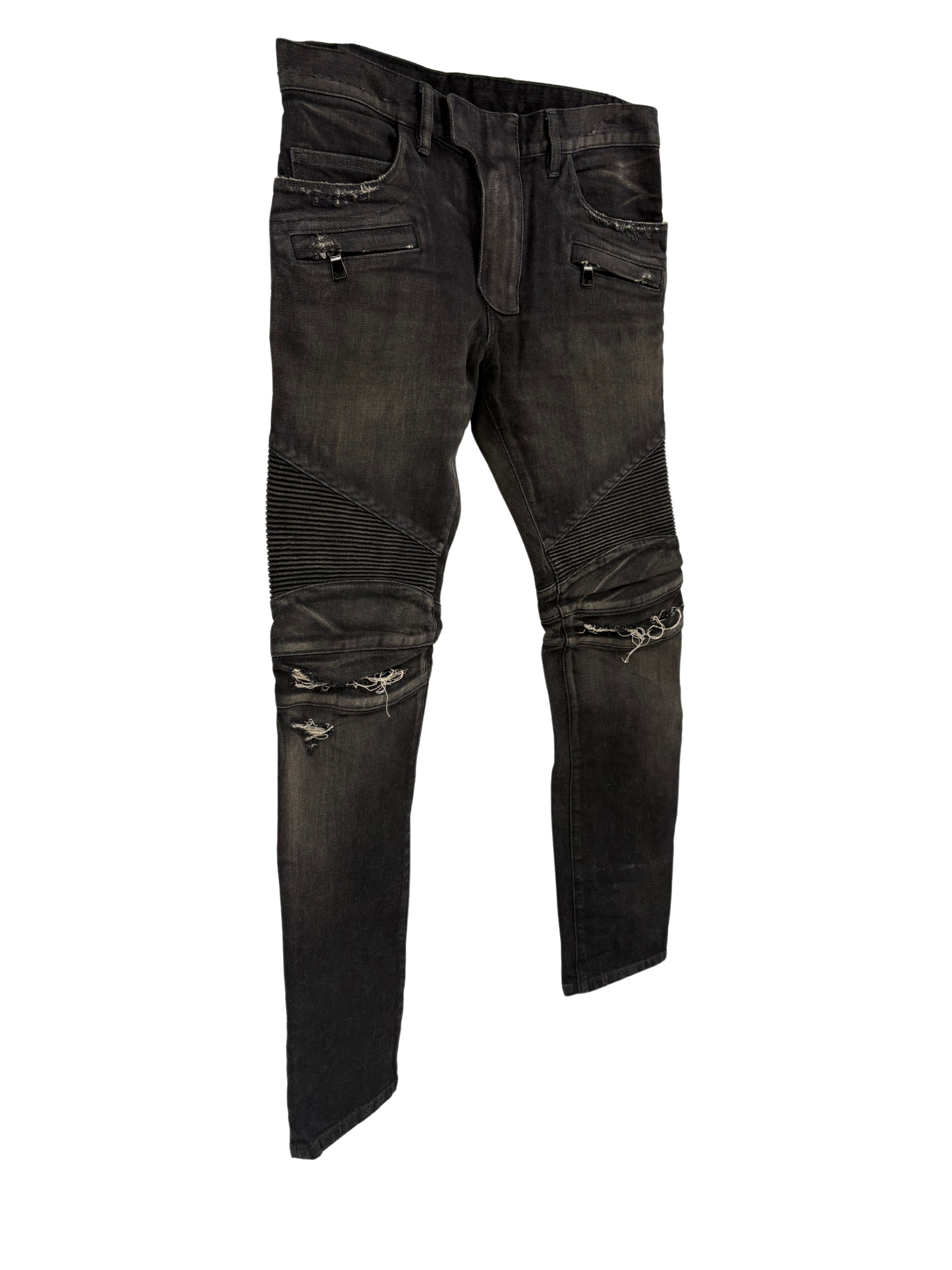 Balmain Biker Jeans - Black
