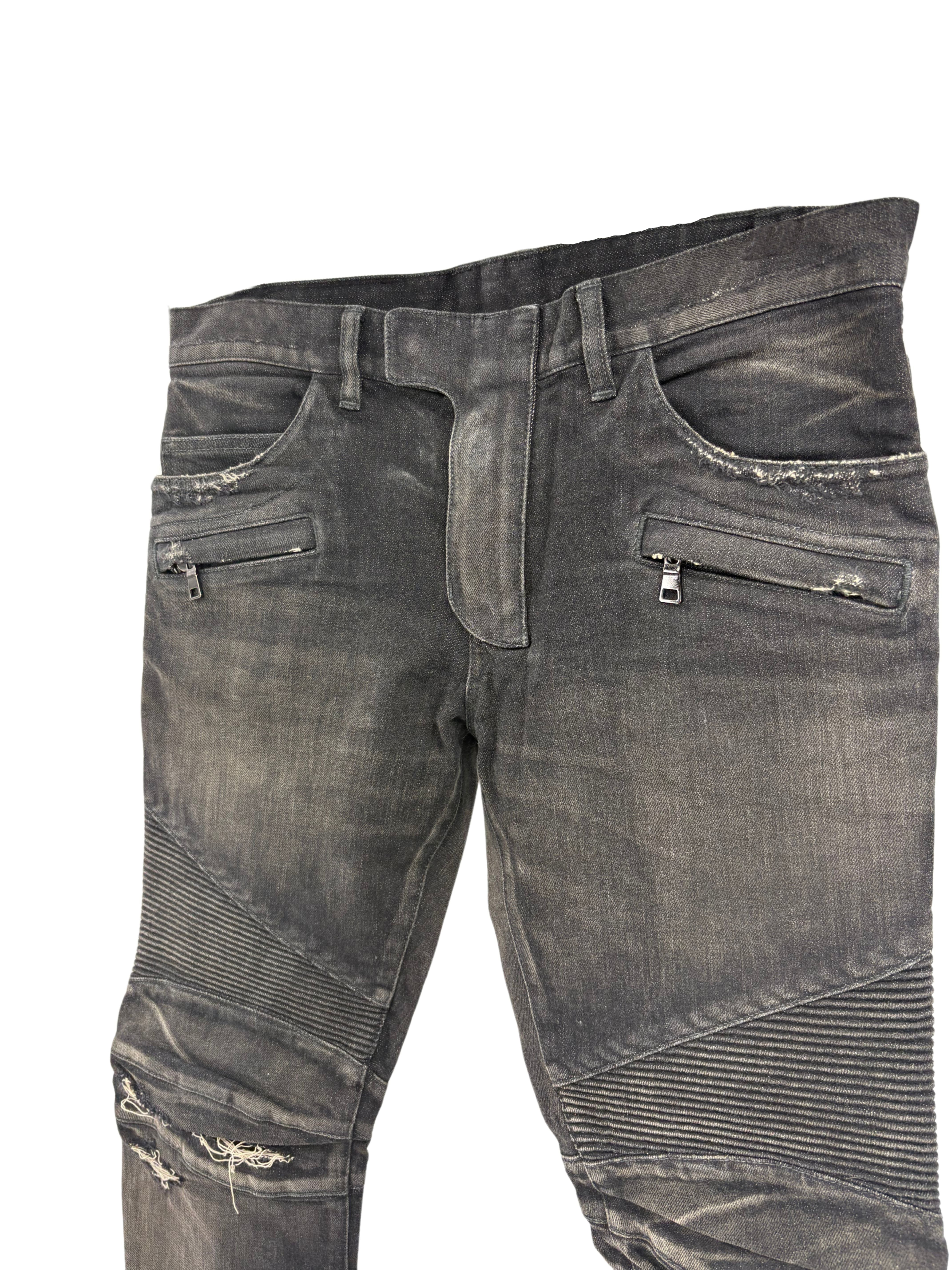 Balmain Biker Jeans - Black