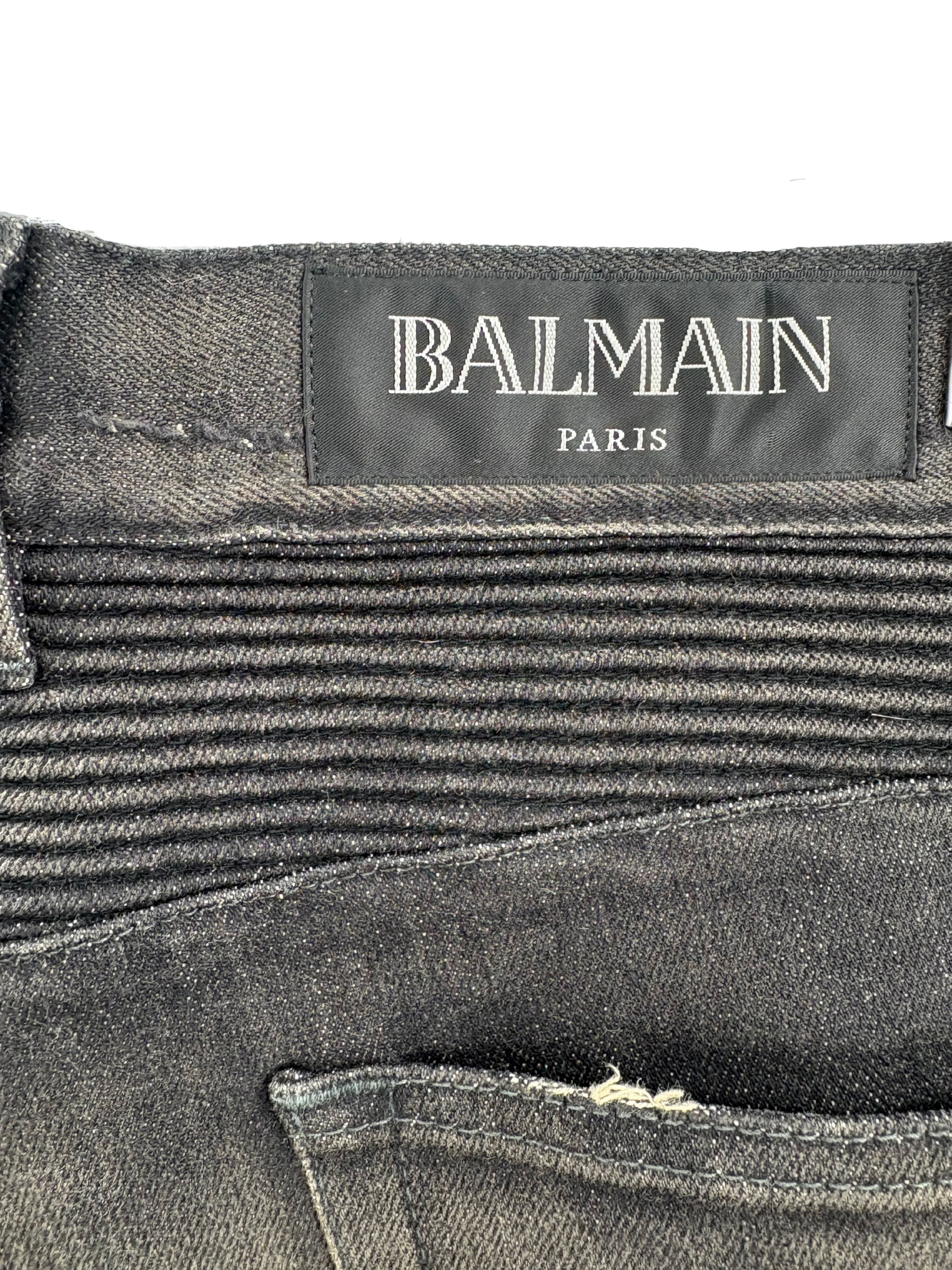 Balmain Biker Jeans - Black