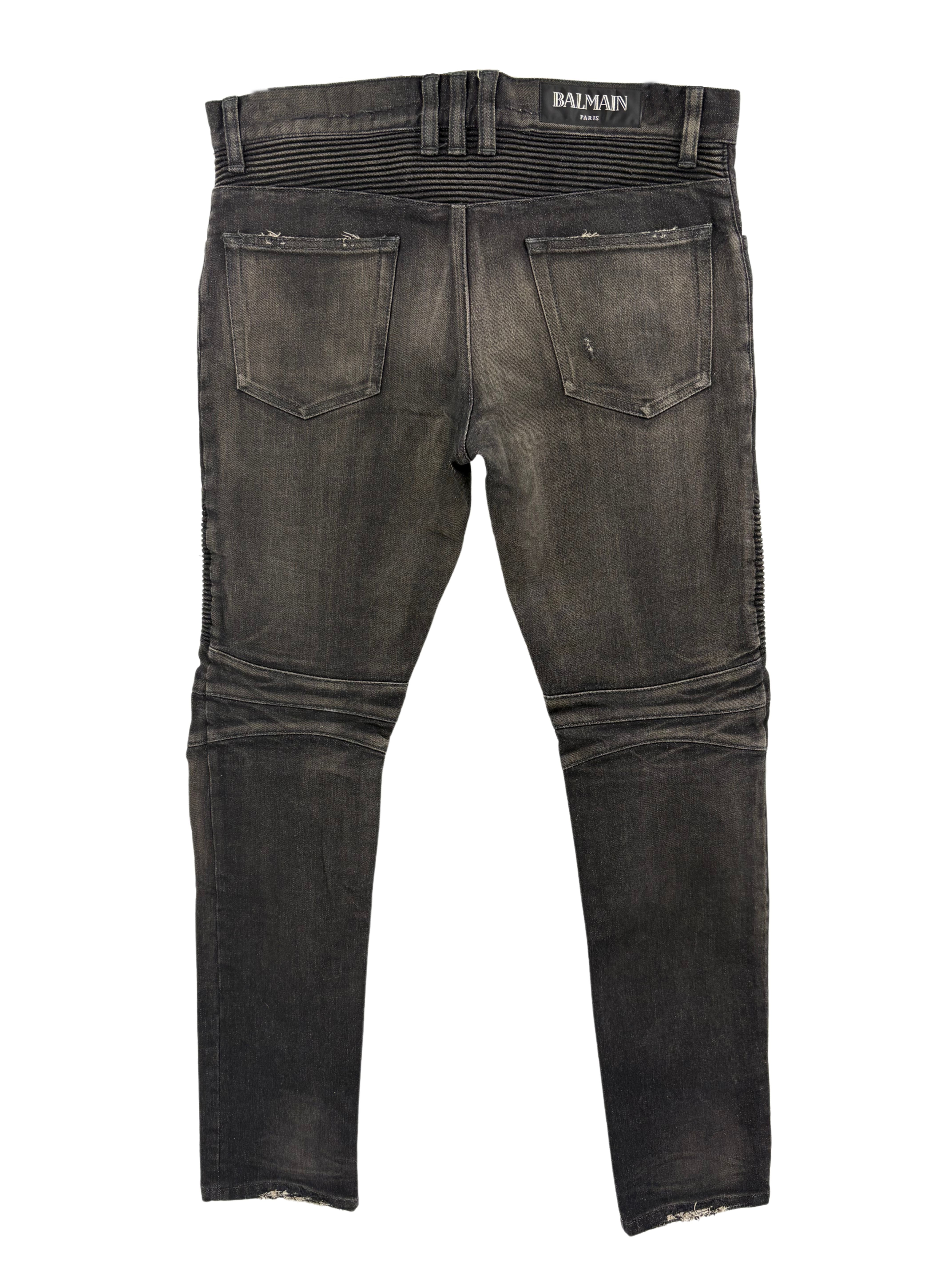 Balmain Biker Jeans - Black