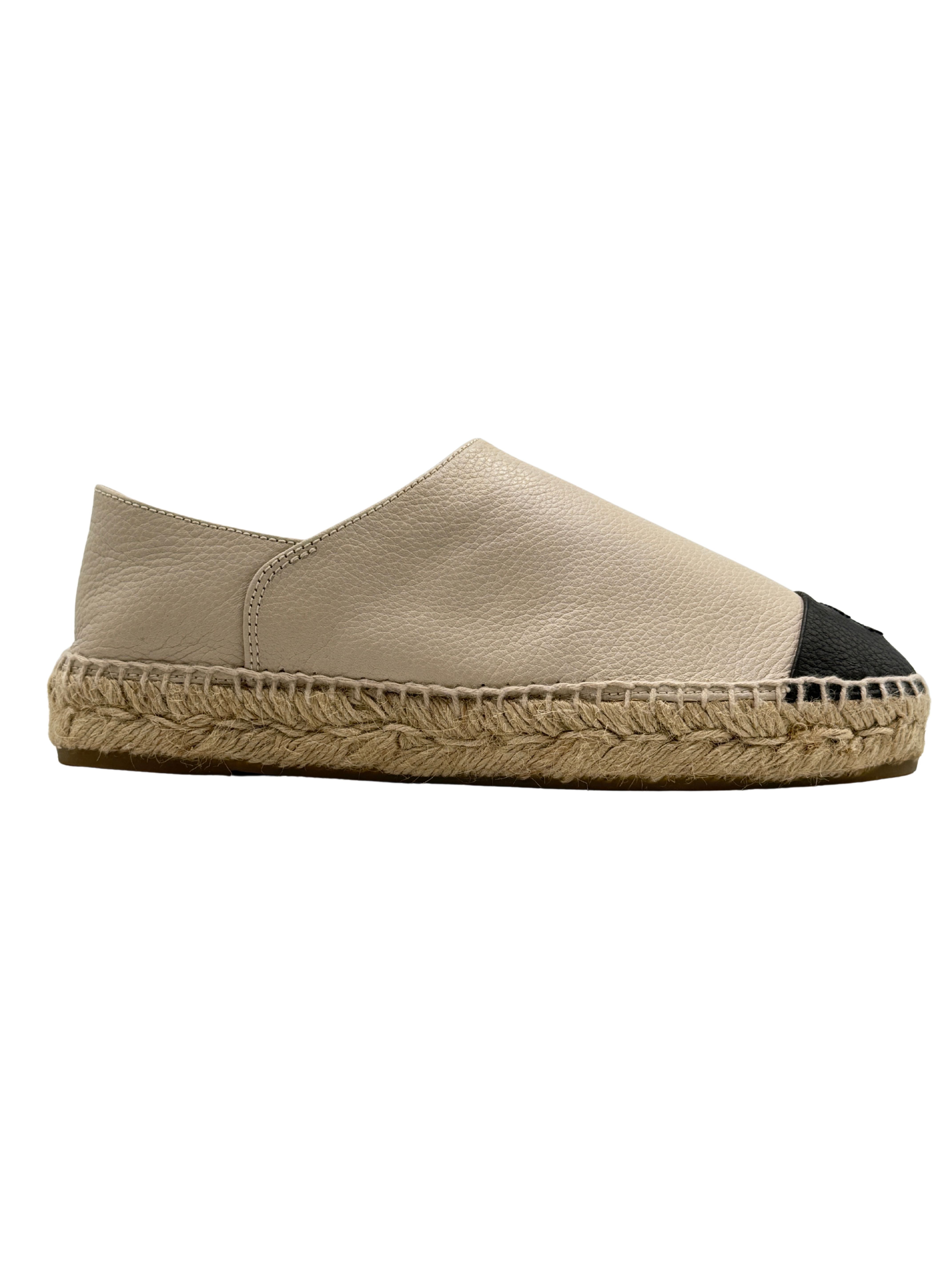 Chanel CC Cap Toe Espadrilles - Beige (Unused)