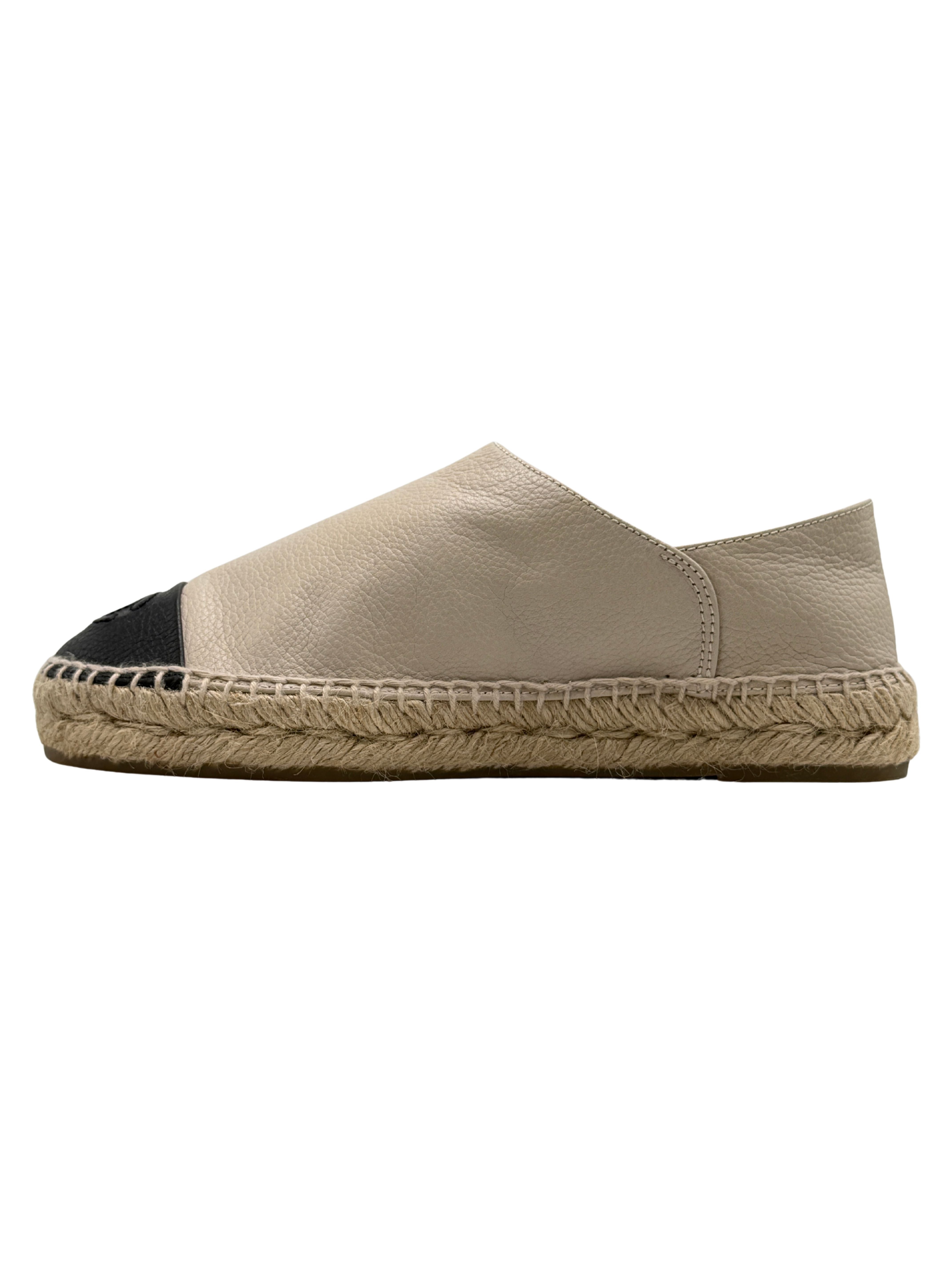 Chanel CC Cap Toe Espadrilles - Beige (Unused)