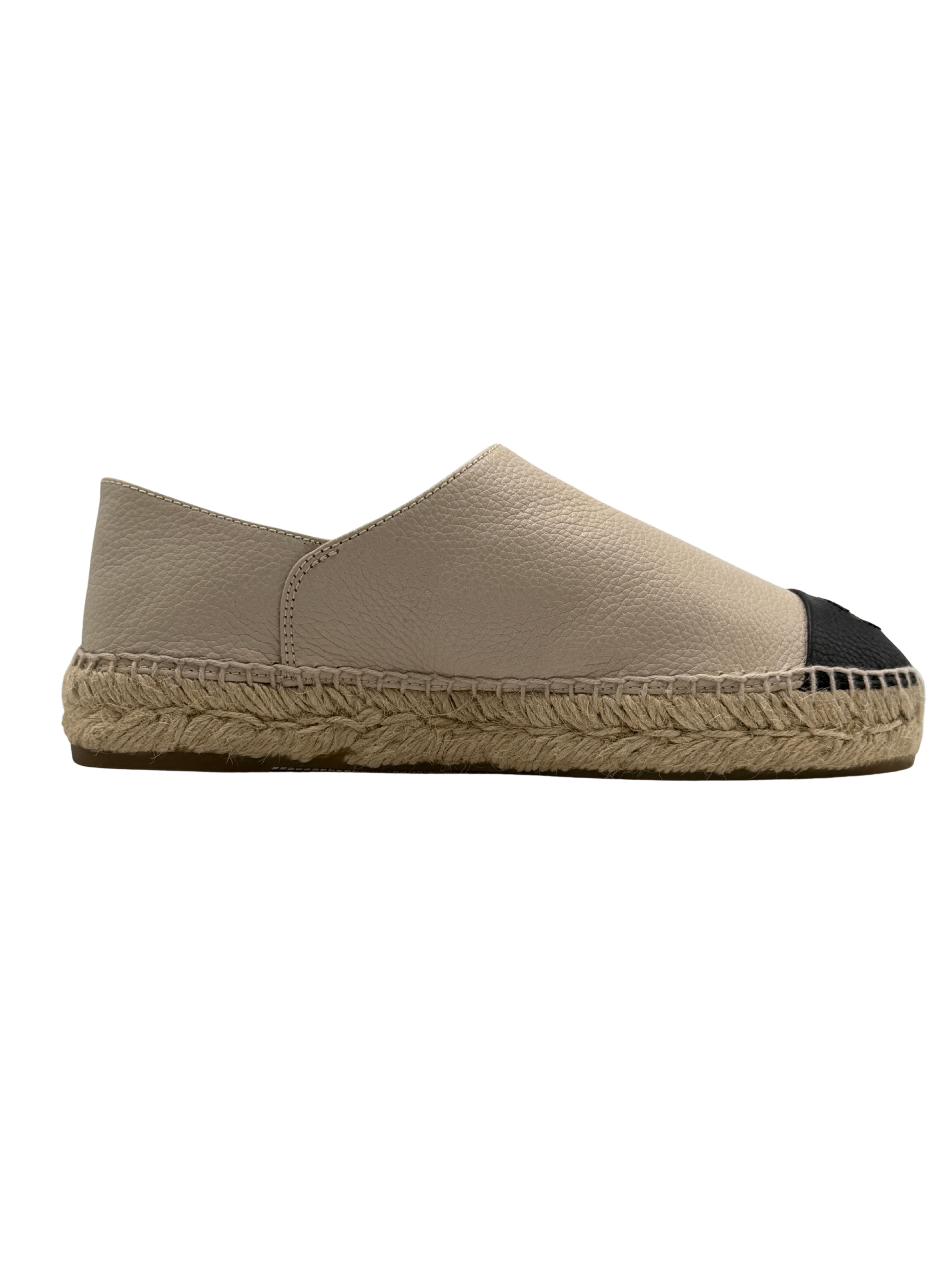 Chanel CC Cap Toe Espadrilles - Beige (Unused)