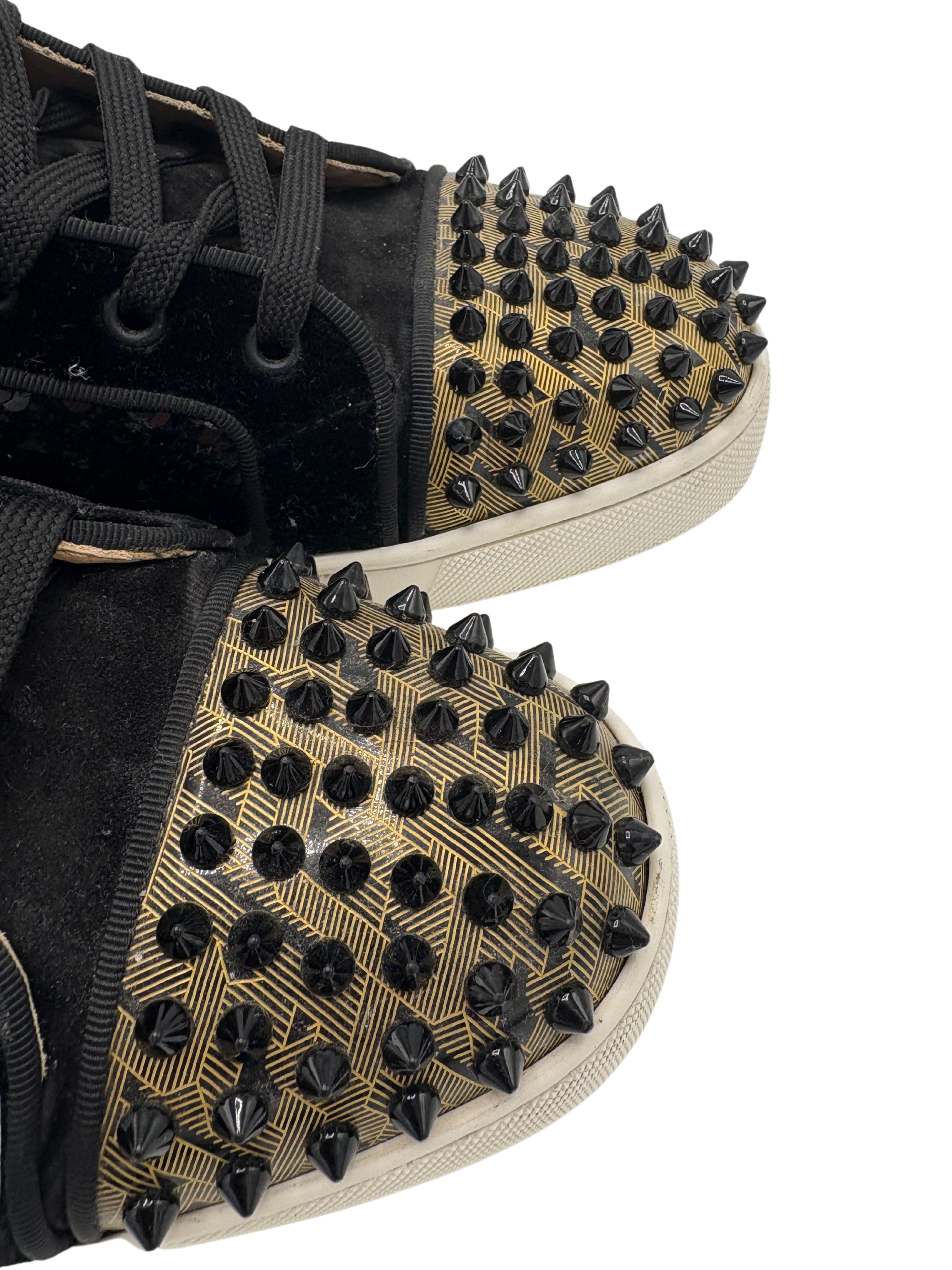 Christian Loubtion Spikes Orlato High - Black/Gold