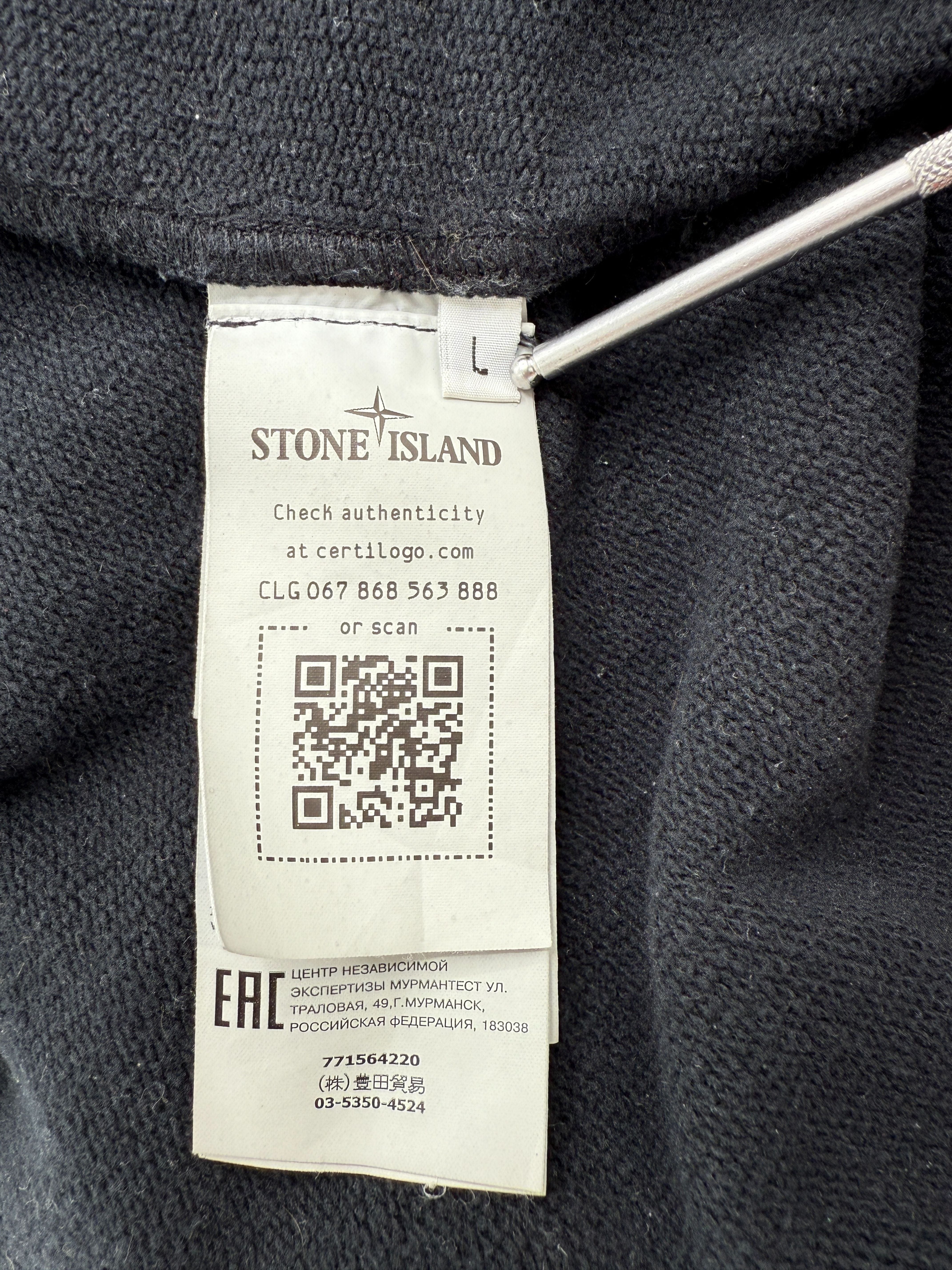 Stone Island Light Fleece Zip Up Sweatshirt - Black Stone Island