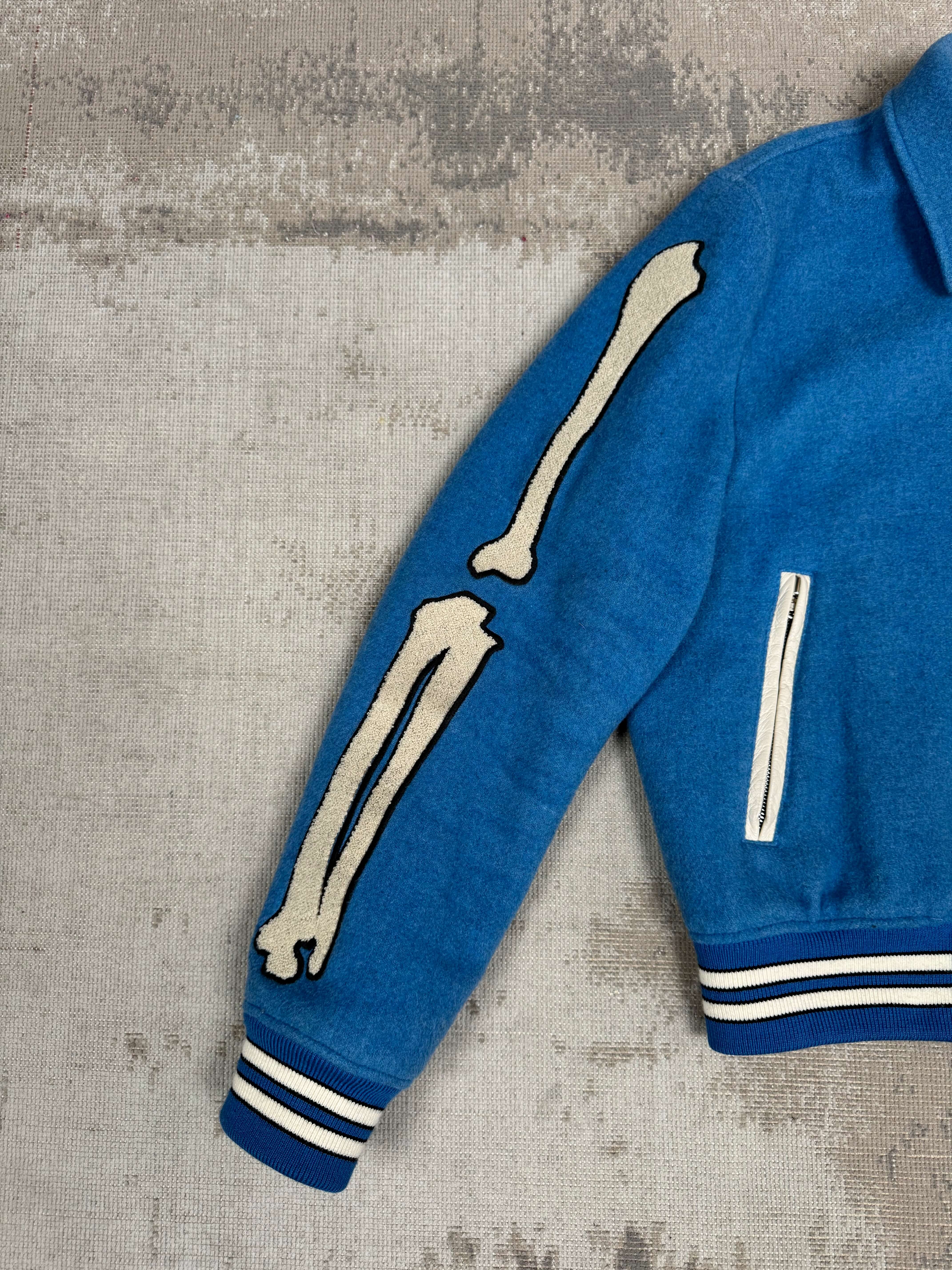 Amiri Bones Varsity Jacket – Blue Amiri