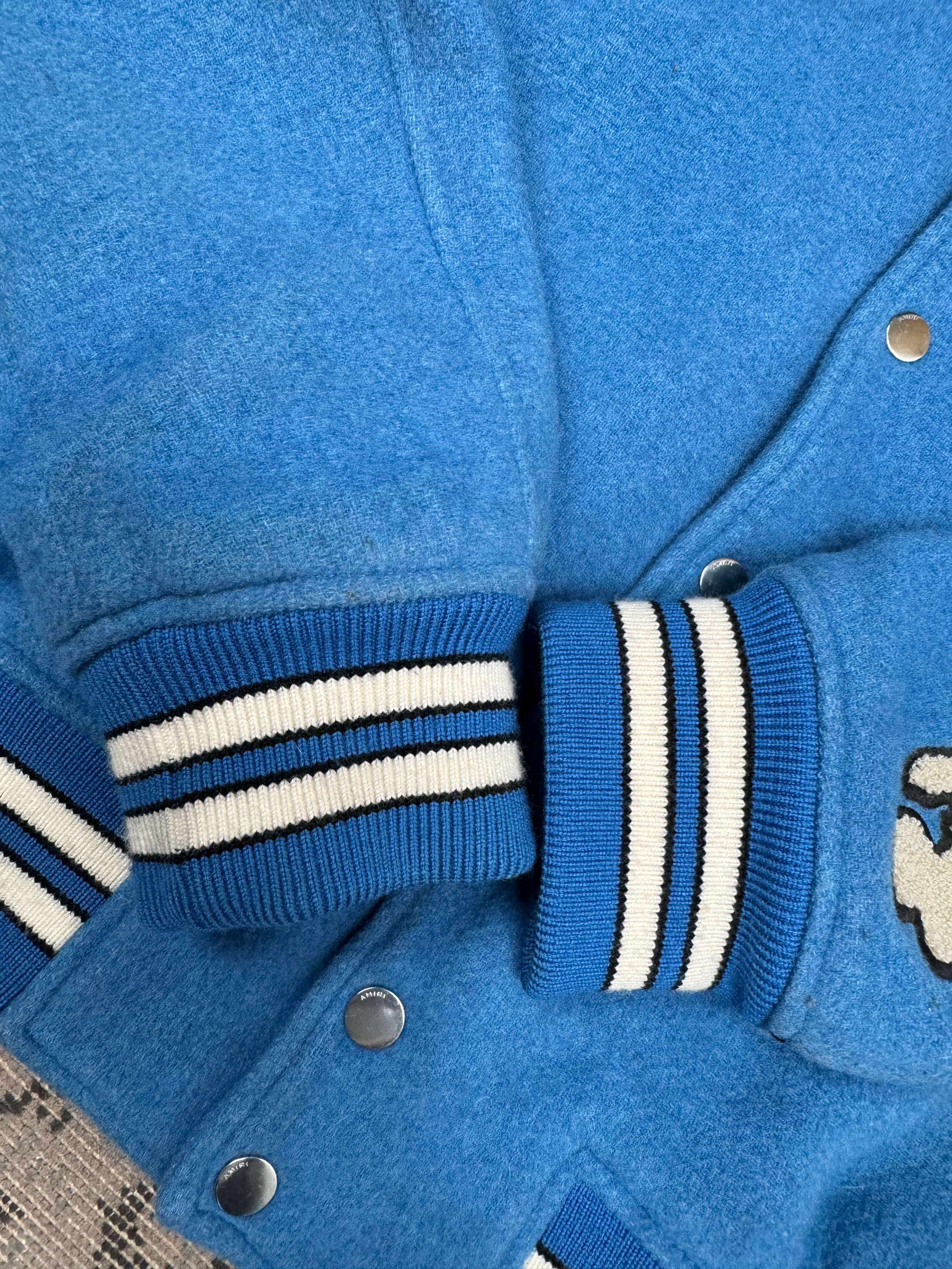 Amiri Bones Varsity Jacket – Blue Amiri