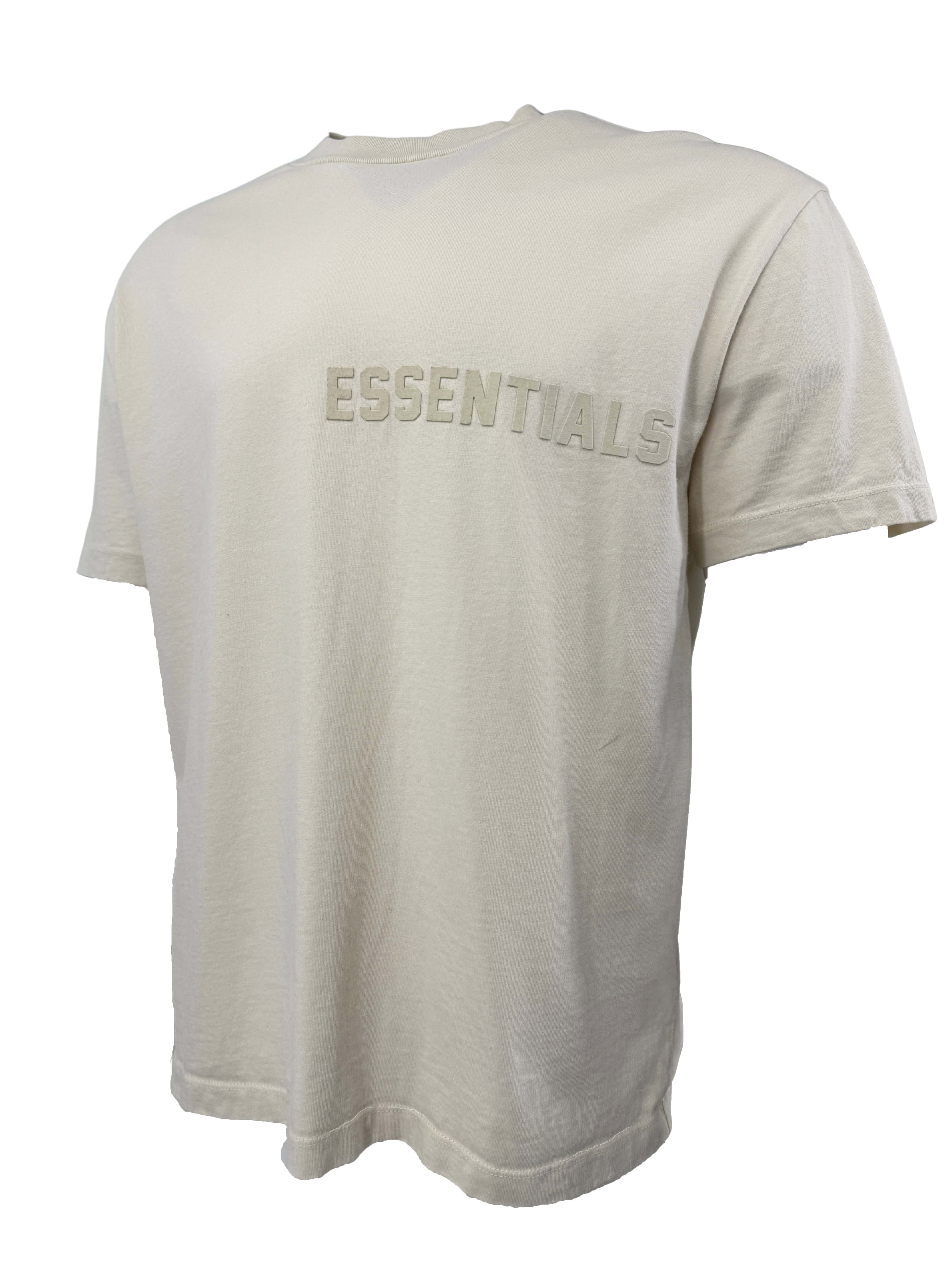 Essentials 3D Silicon Applique Boxy T-shirt - Beige Essentials