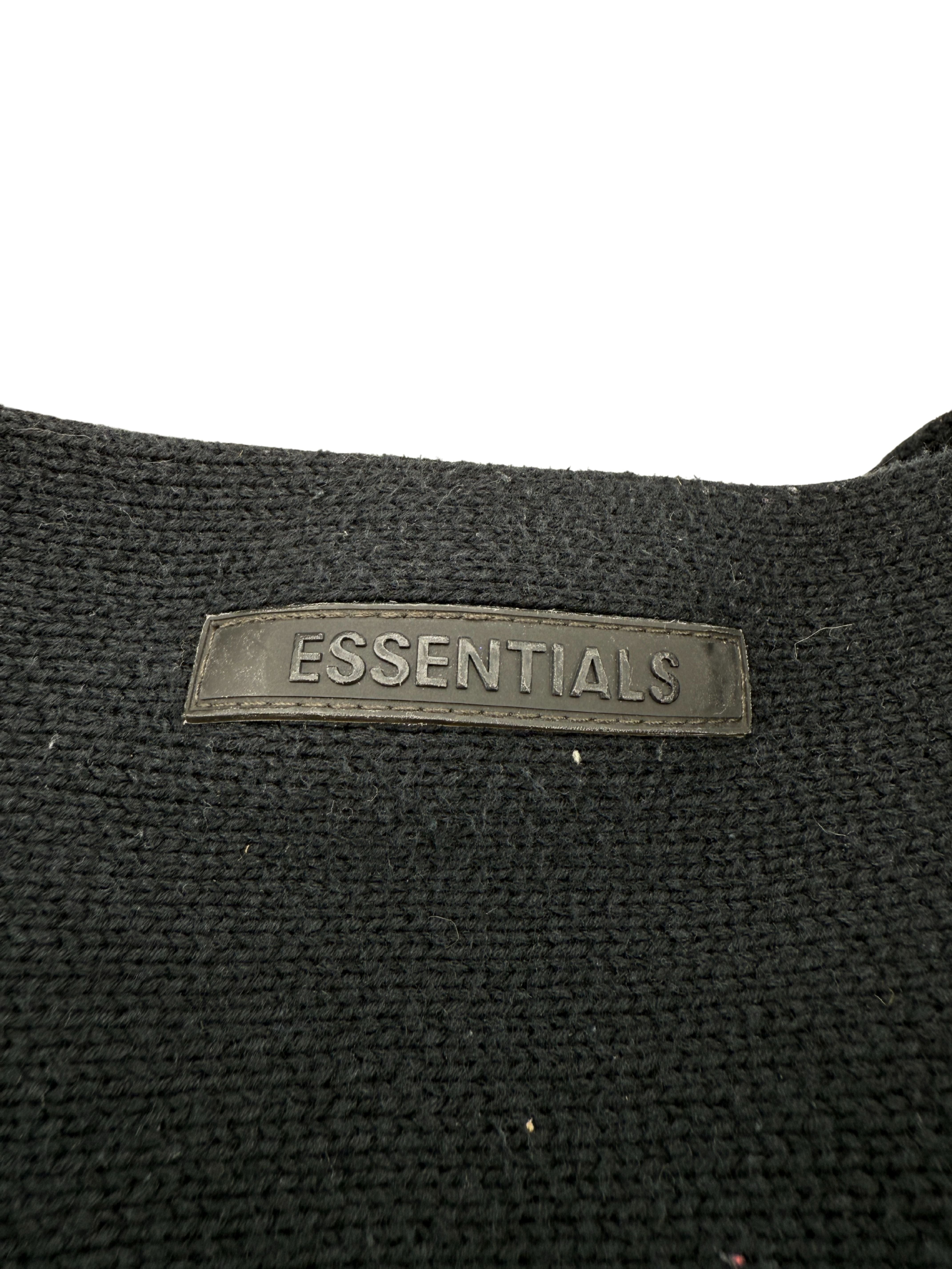 Essentials Fear of God Knit Hoodie - Black Essentials