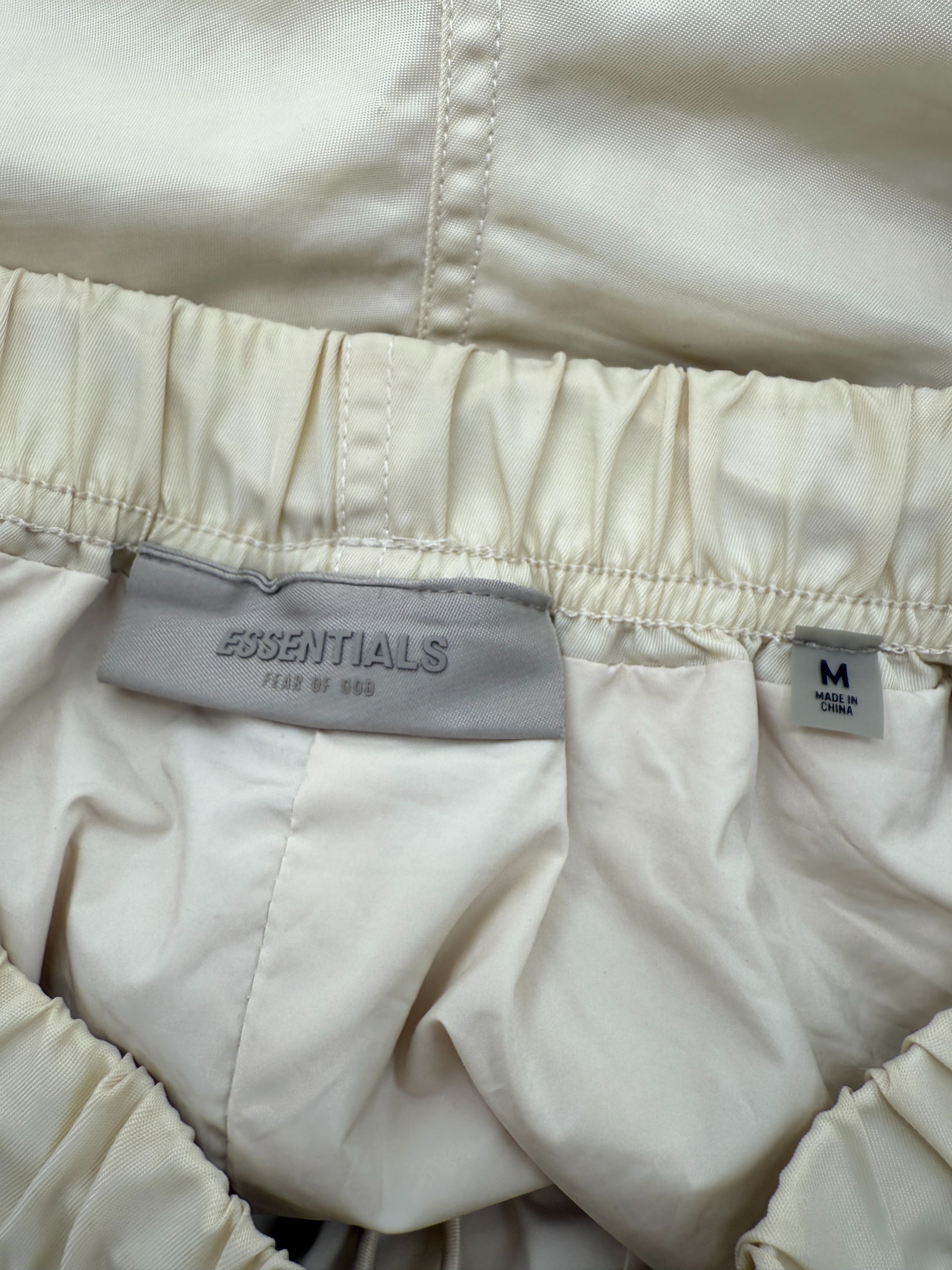 Essentials Brand-tab Relaxed-fit Shell Shorts - Beige Essentials