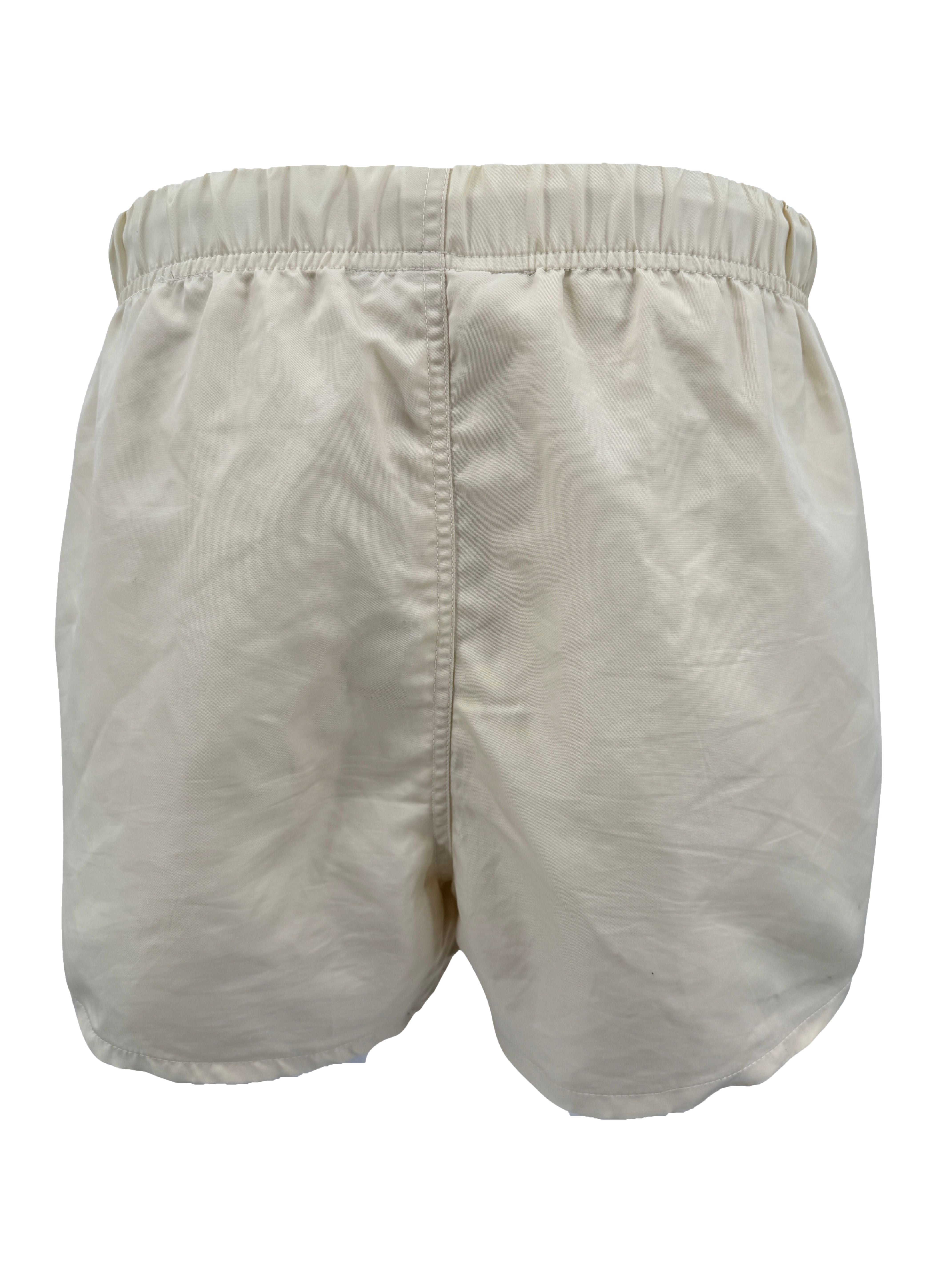 Essentials Brand-tab Relaxed-fit Shell Shorts - Beige Essentials