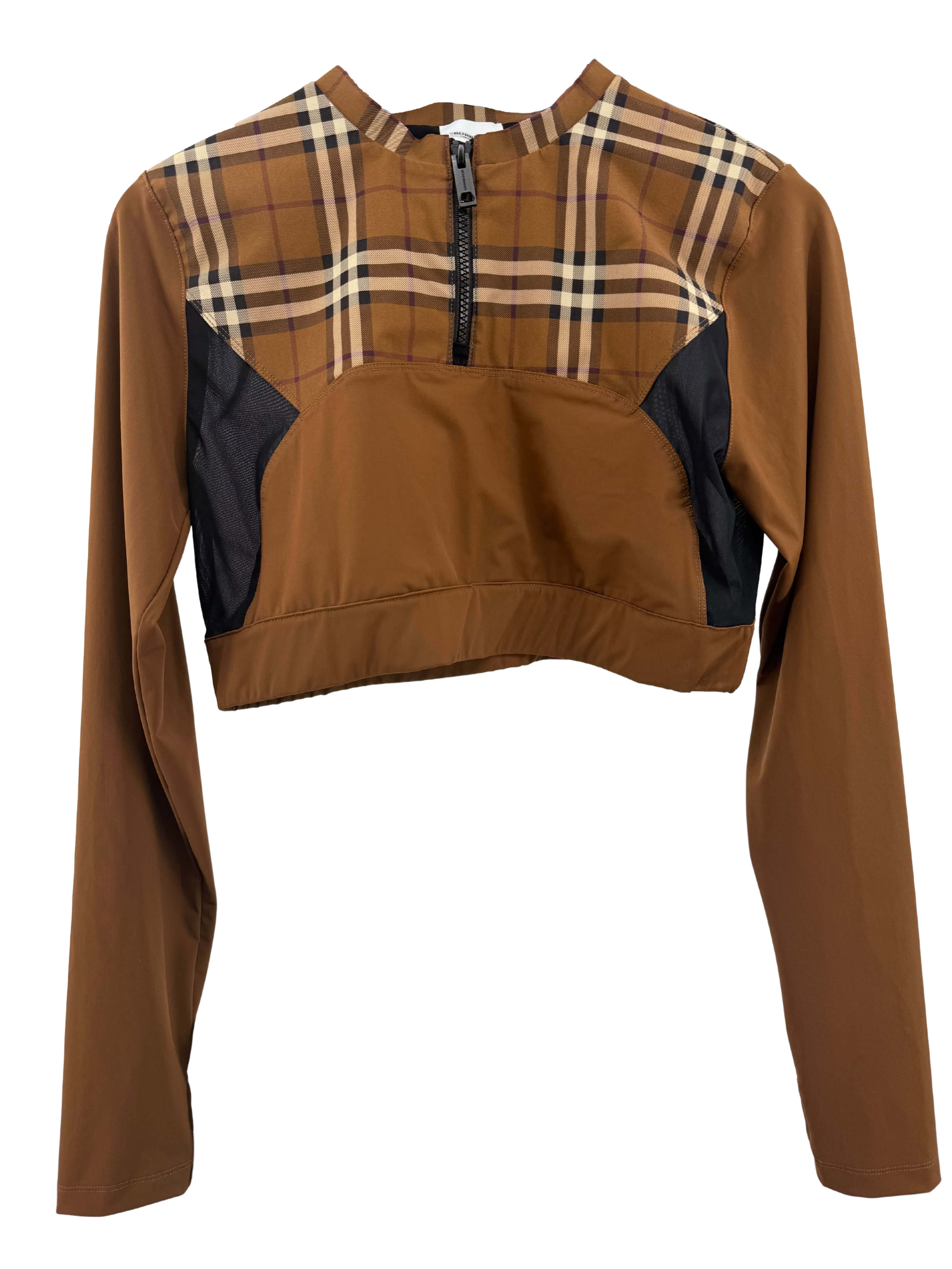 Burberry Check Panel Stretch Jersey Co-ord - Multicolour