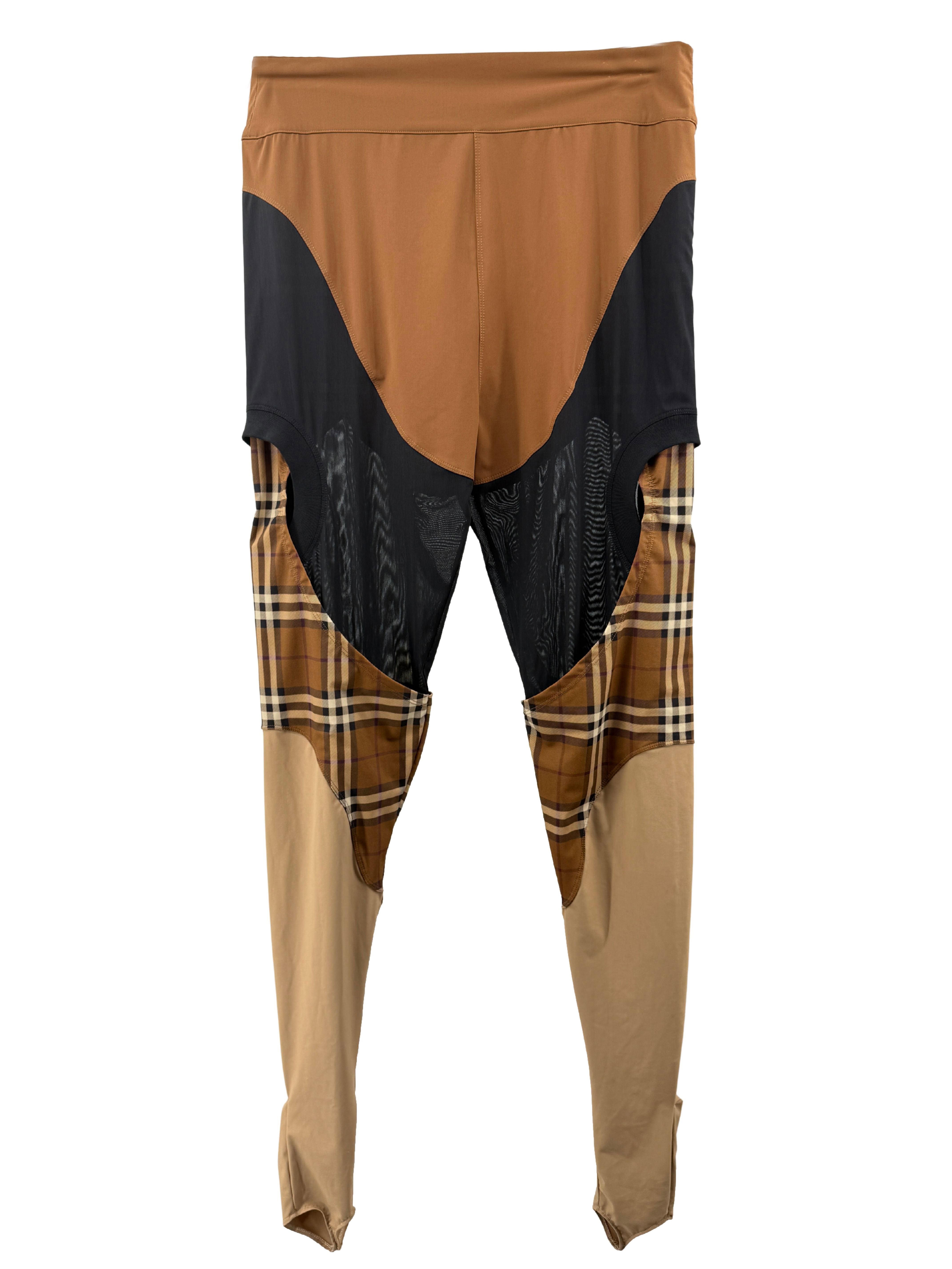 Burberry Check Panel Stretch Jersey Co-ord - Multicolour