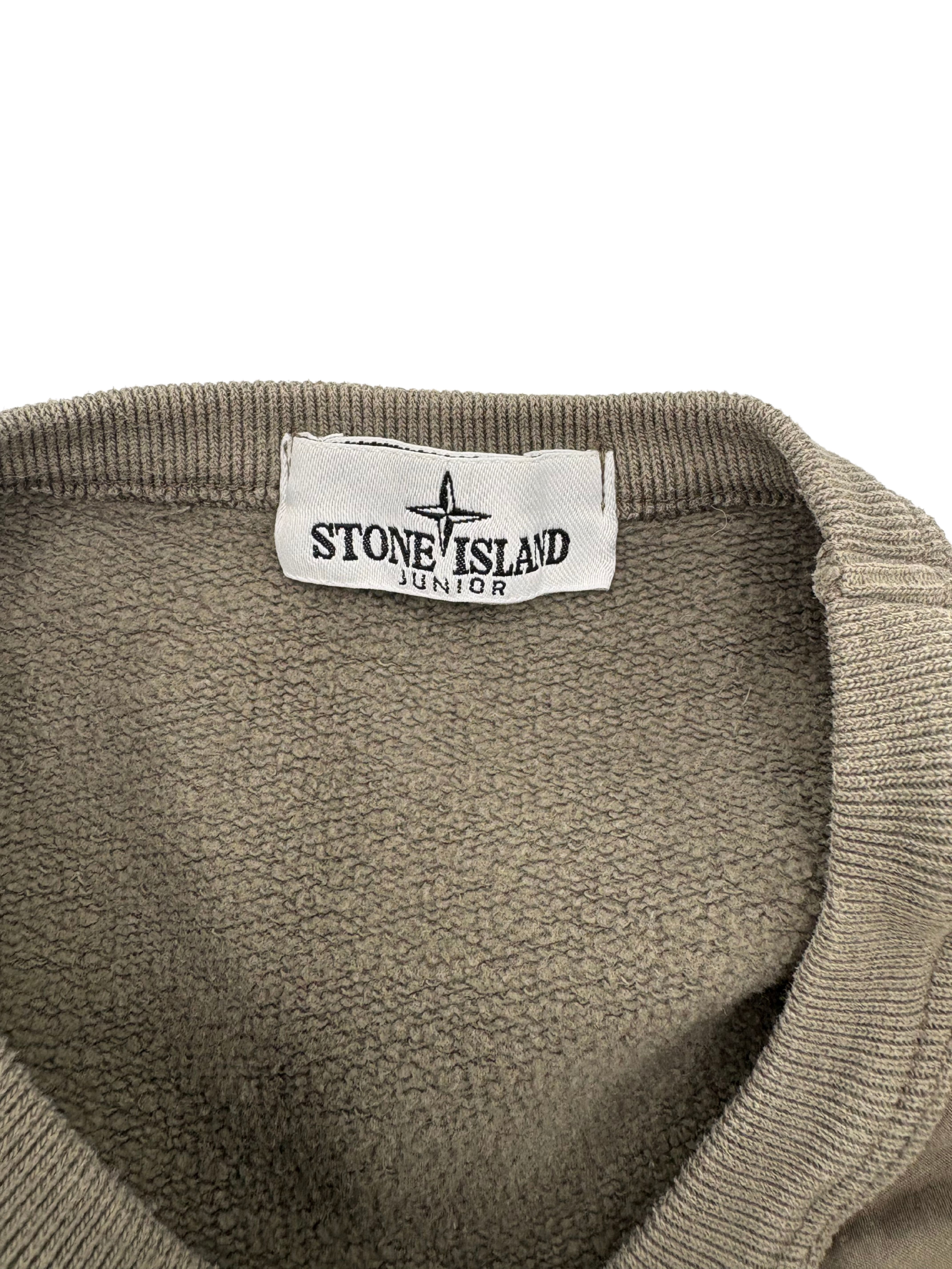 KIDS - Stone Island Badge Sweatshirt - Khaki Stone Island