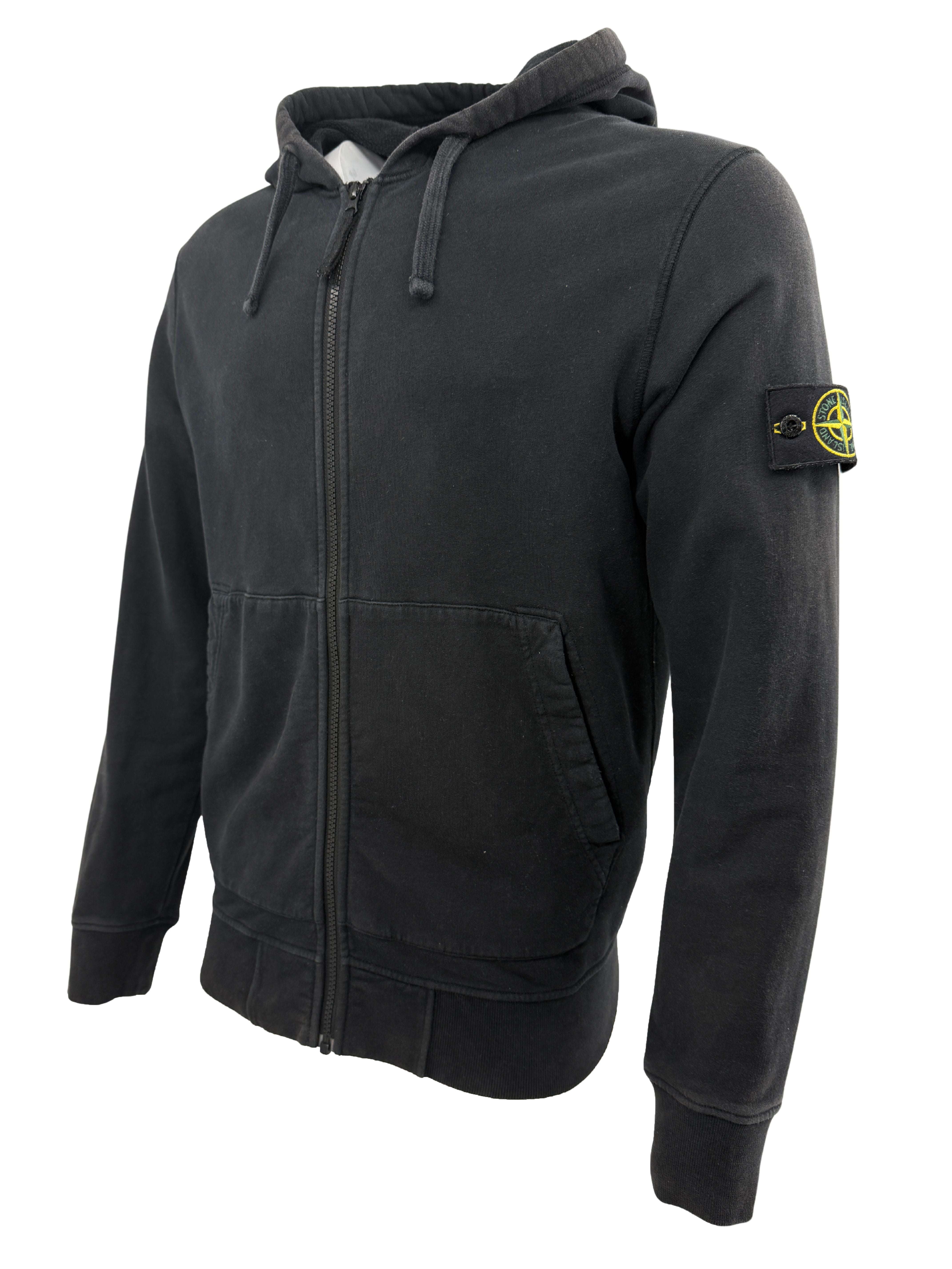 Stone Island Light Fleece Zip Up Sweatshirt - Black Stone Island