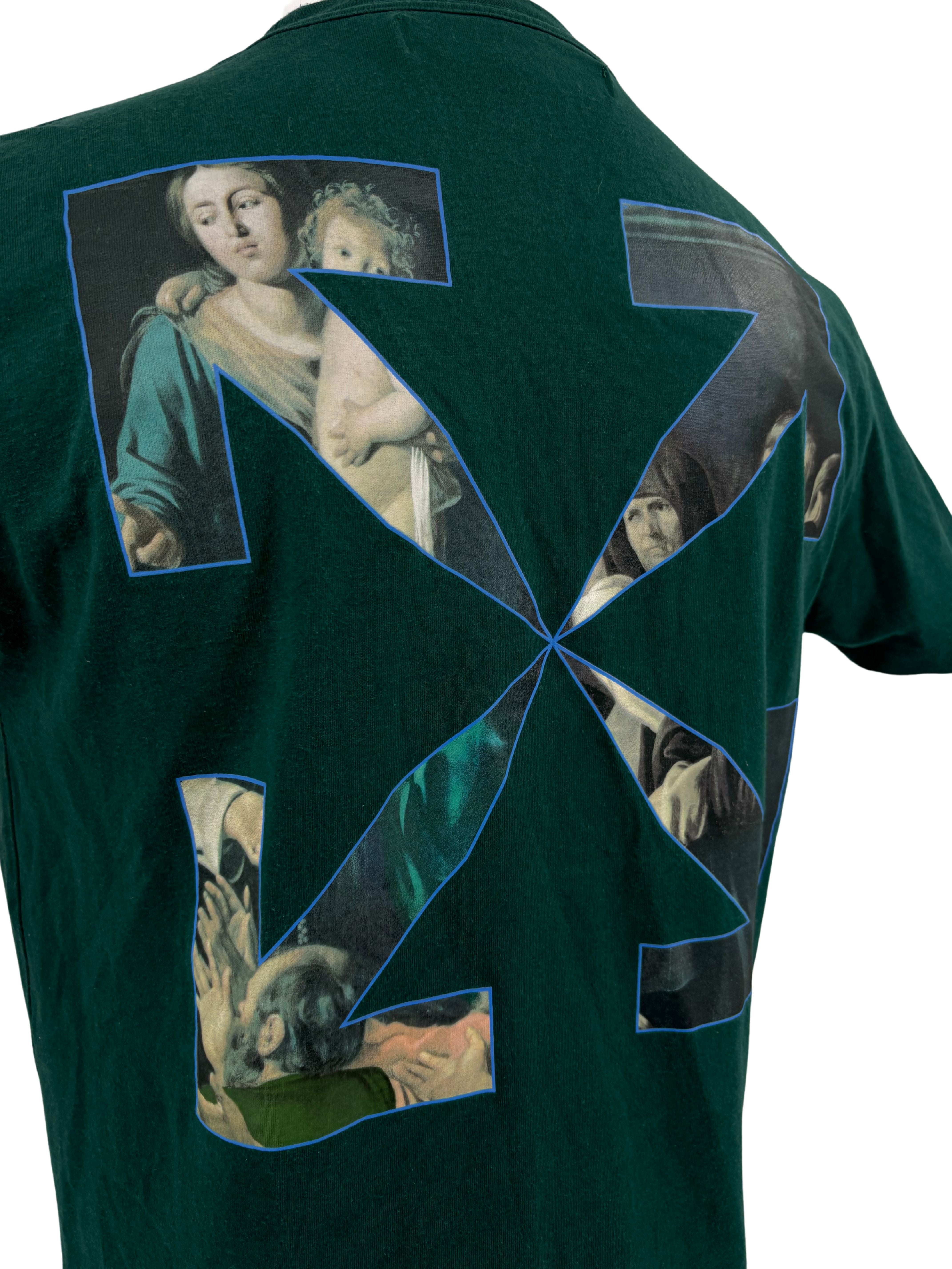 Off-White Caravaggio Arrow T-Shirt - Pine Green Off-White
