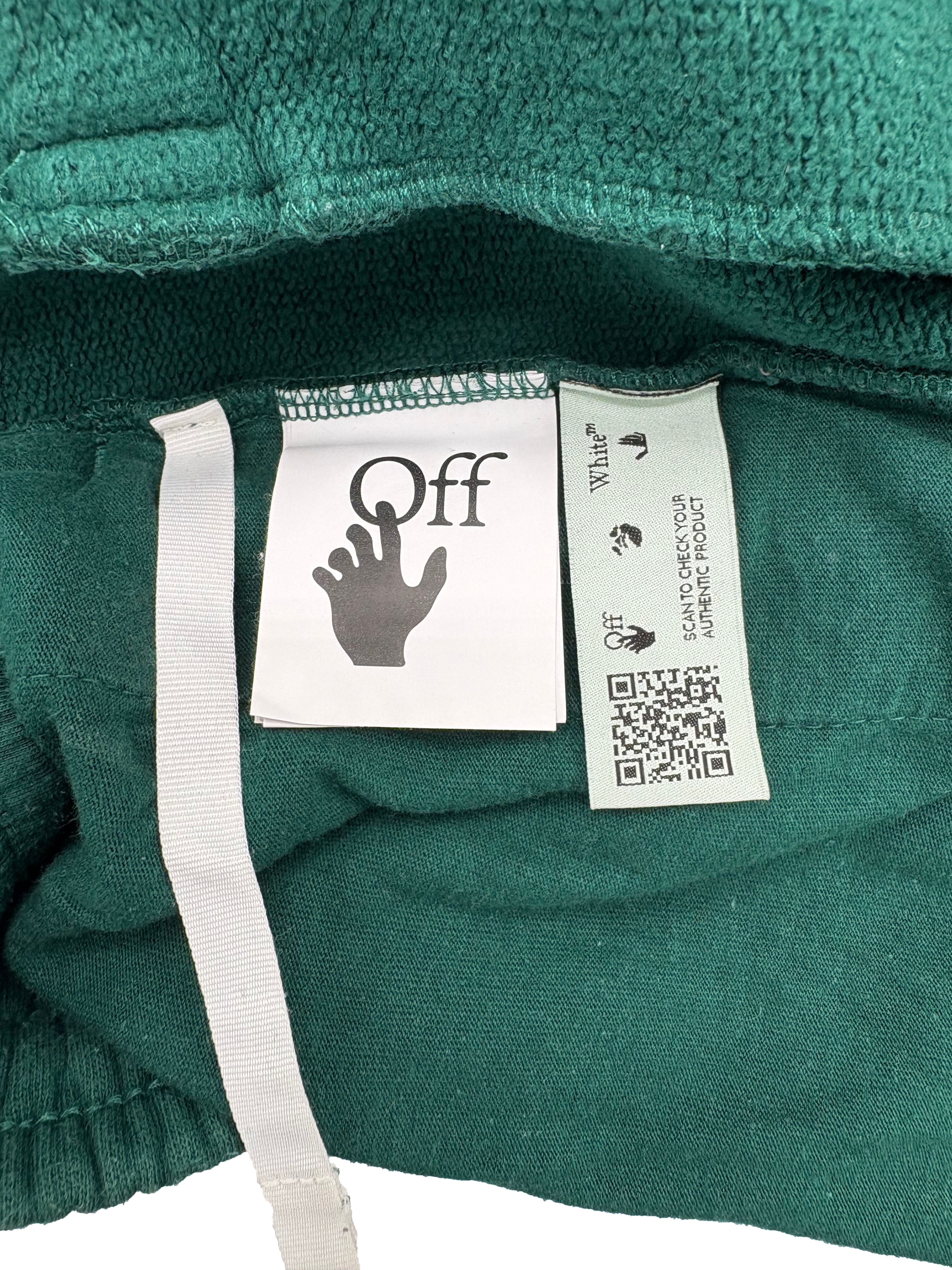 Off-white Caravaggio Arrow Shorts - Pine Green Off-White