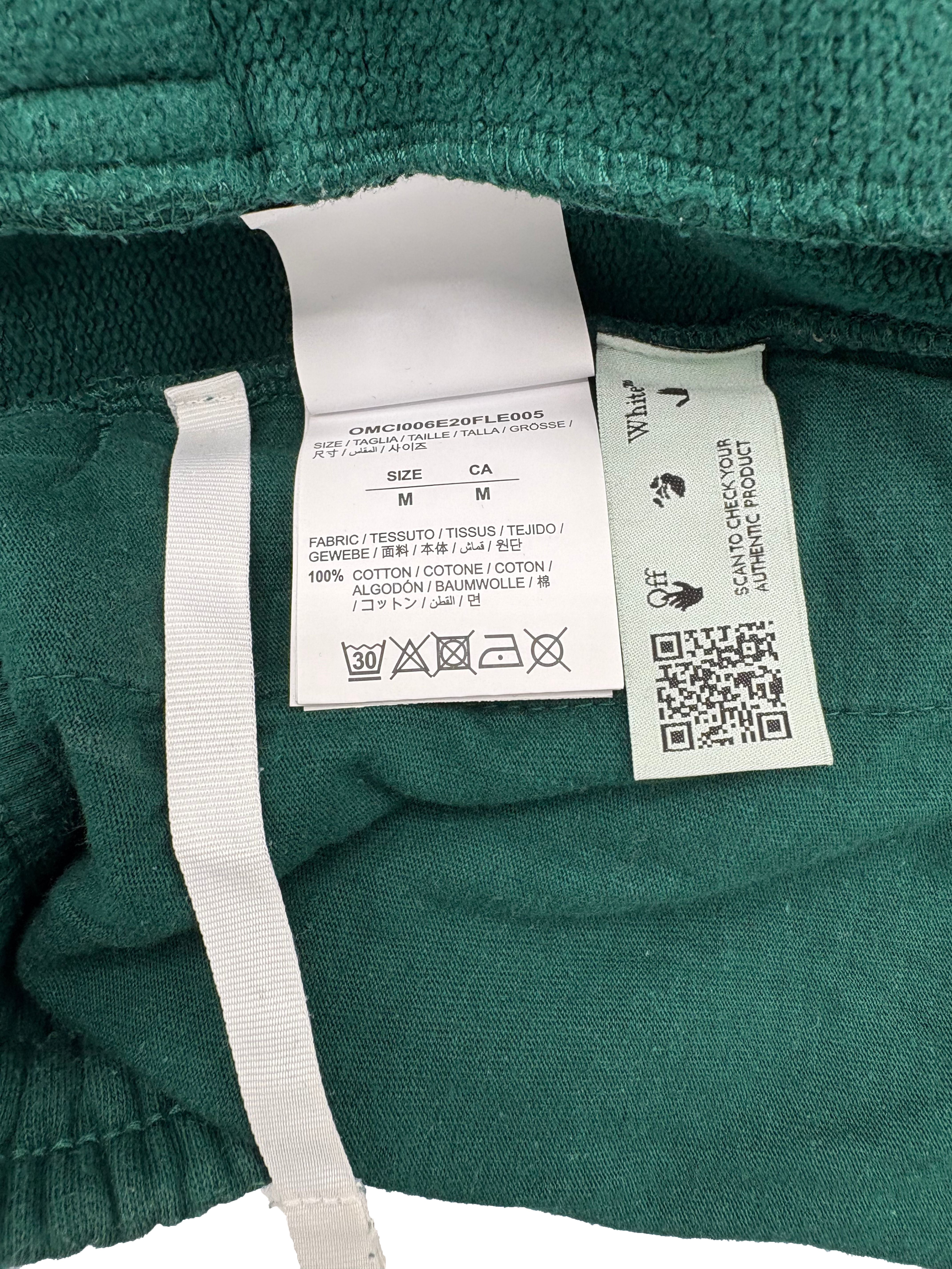 Off-white Caravaggio Arrow Shorts - Pine Green Off-White