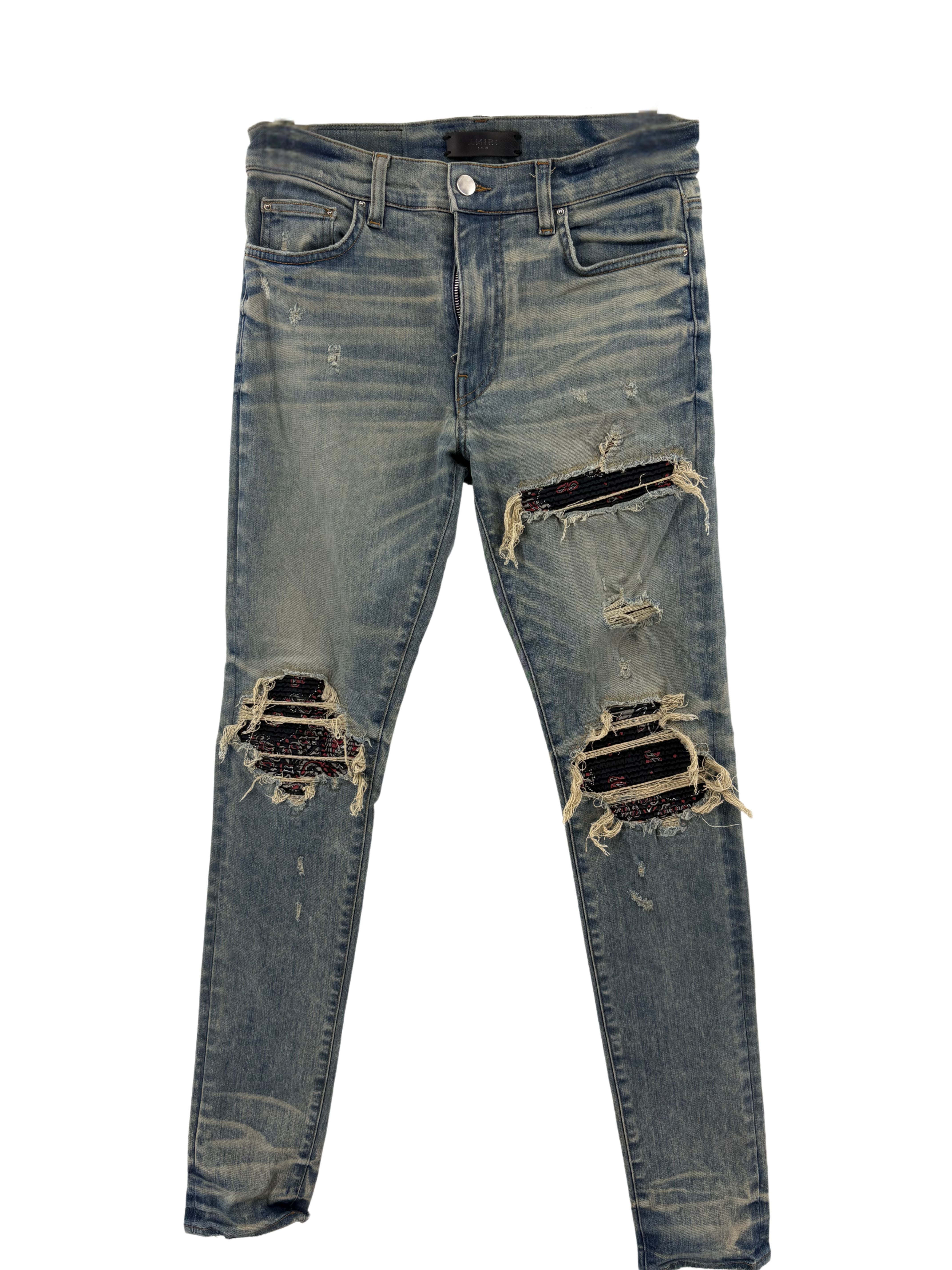 Amiri MX1 Distressed Jeans - Blue