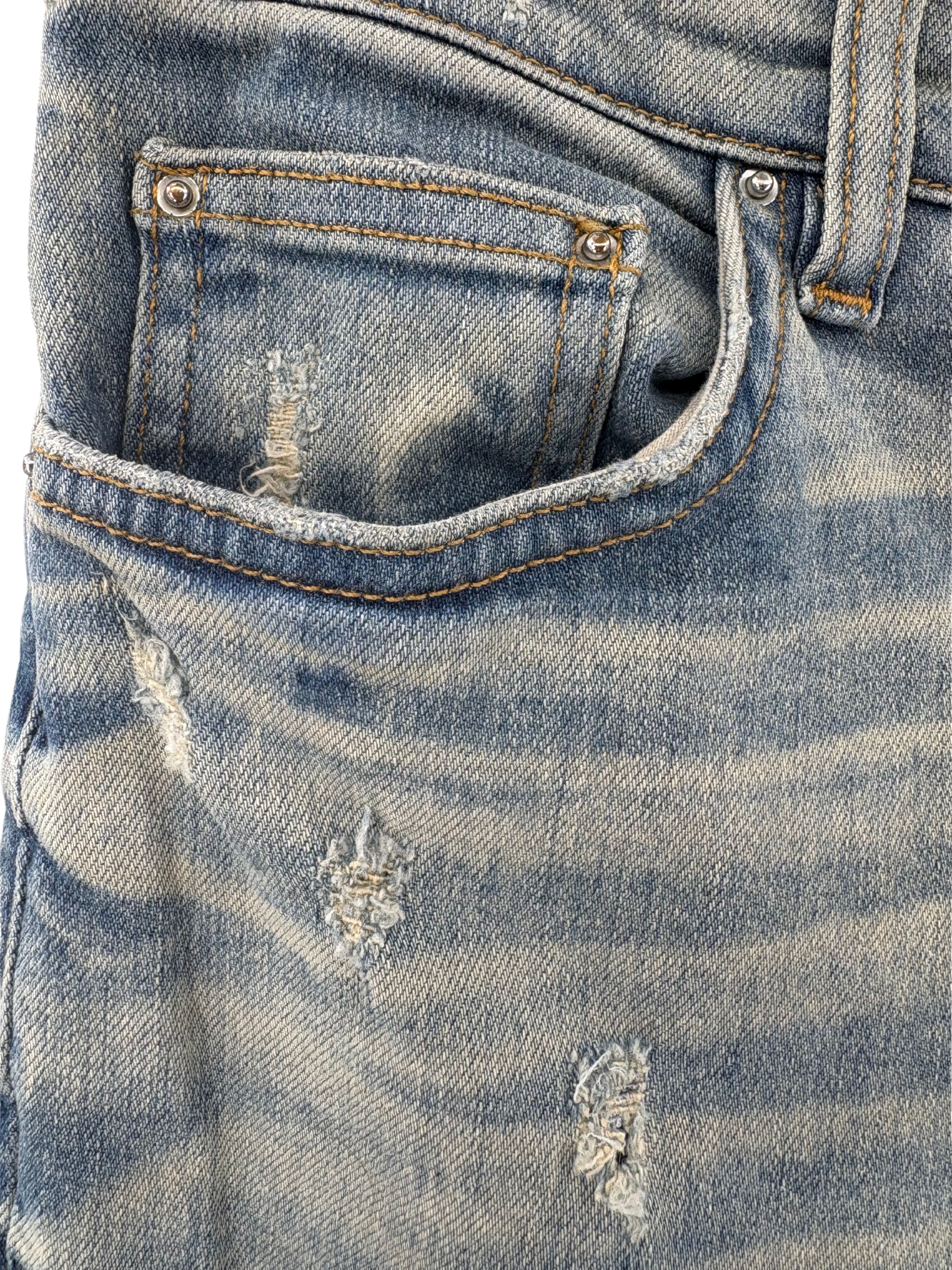 Amiri MX1 Distressed Jeans - Blue