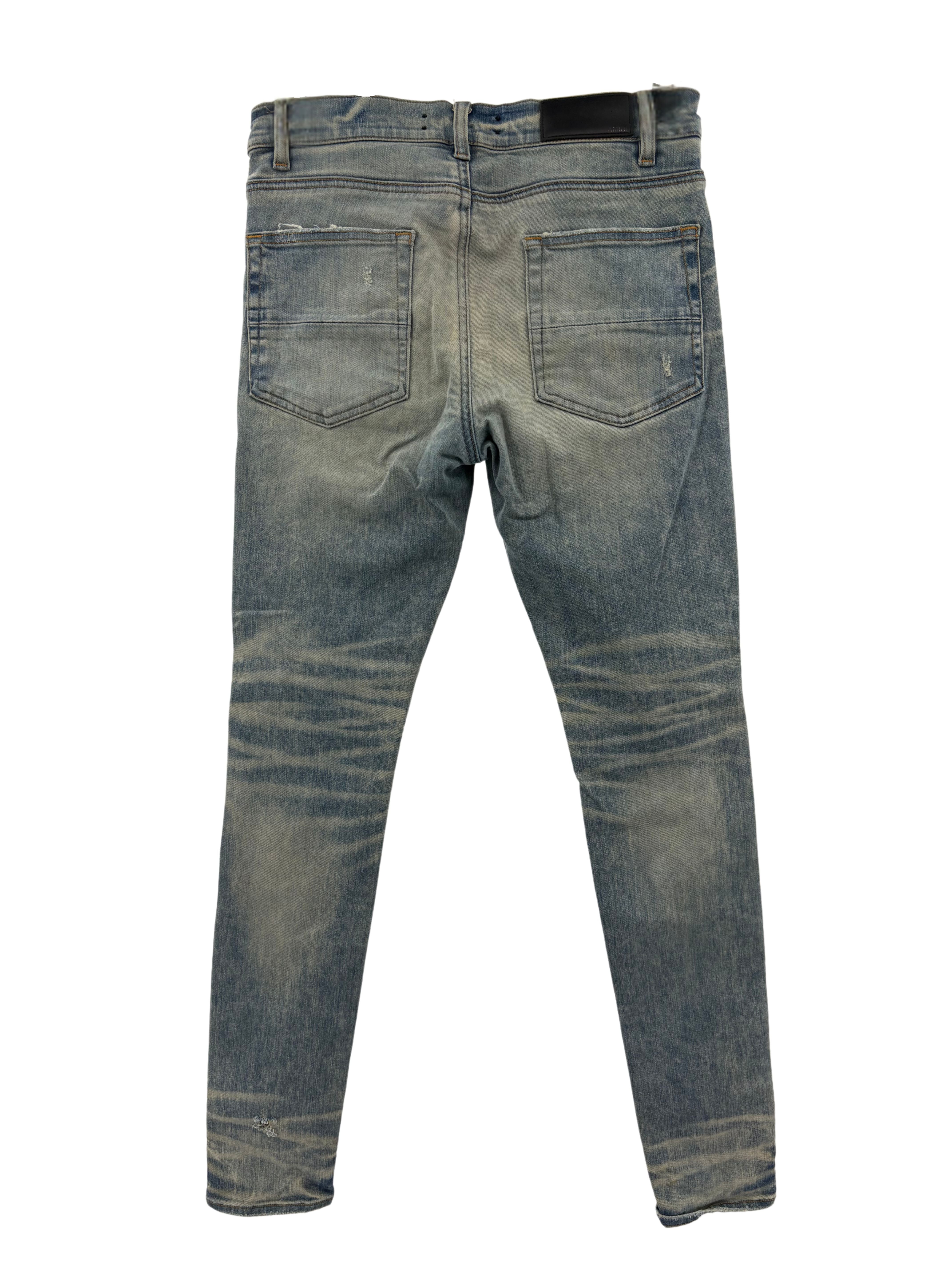 Amiri MX1 Distressed Jeans - Blue