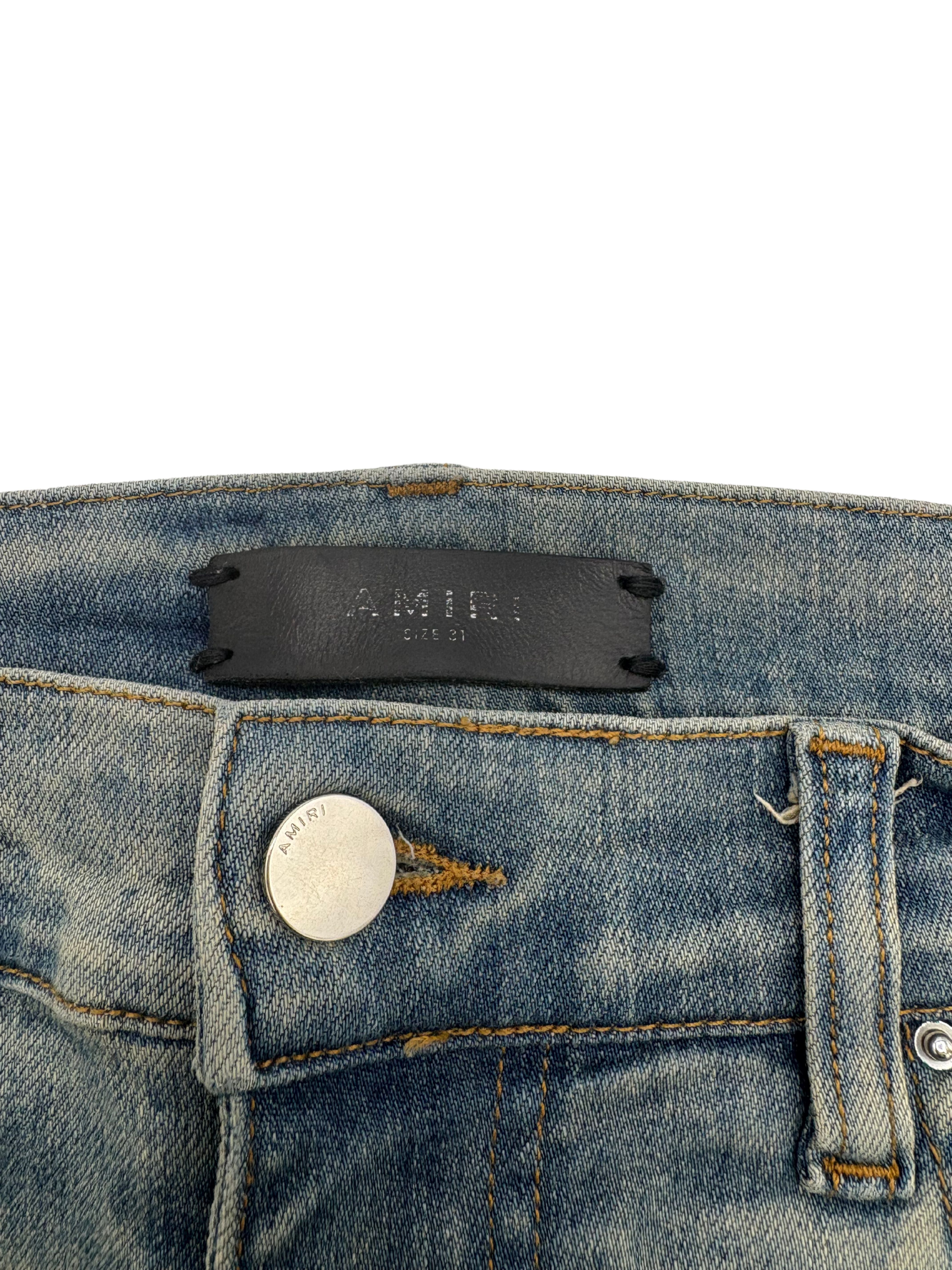 Amiri MX1 Distressed Jeans - Blue