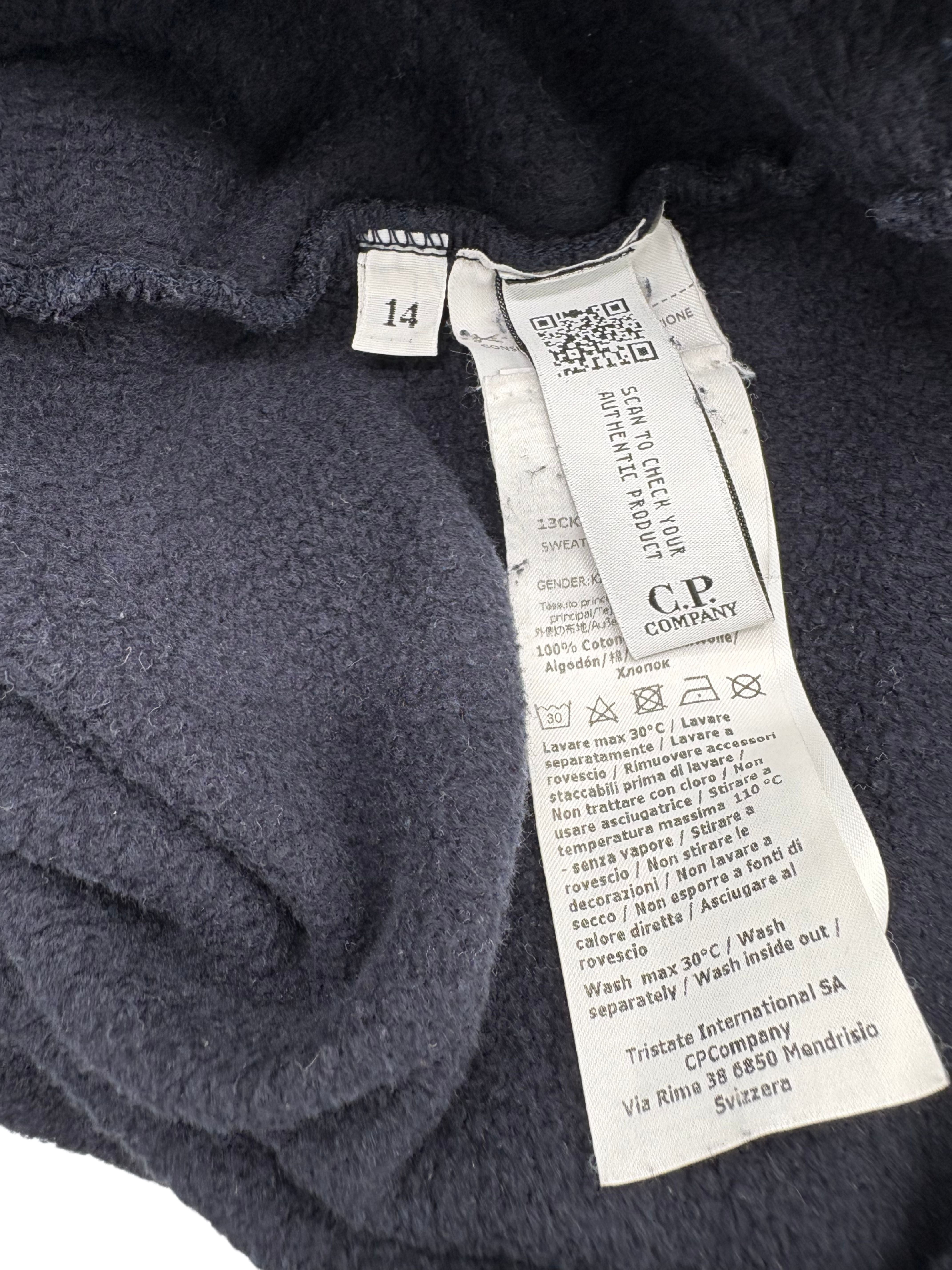 KIDS - C.P. Company Google Hoodie - Navy C.P. Company