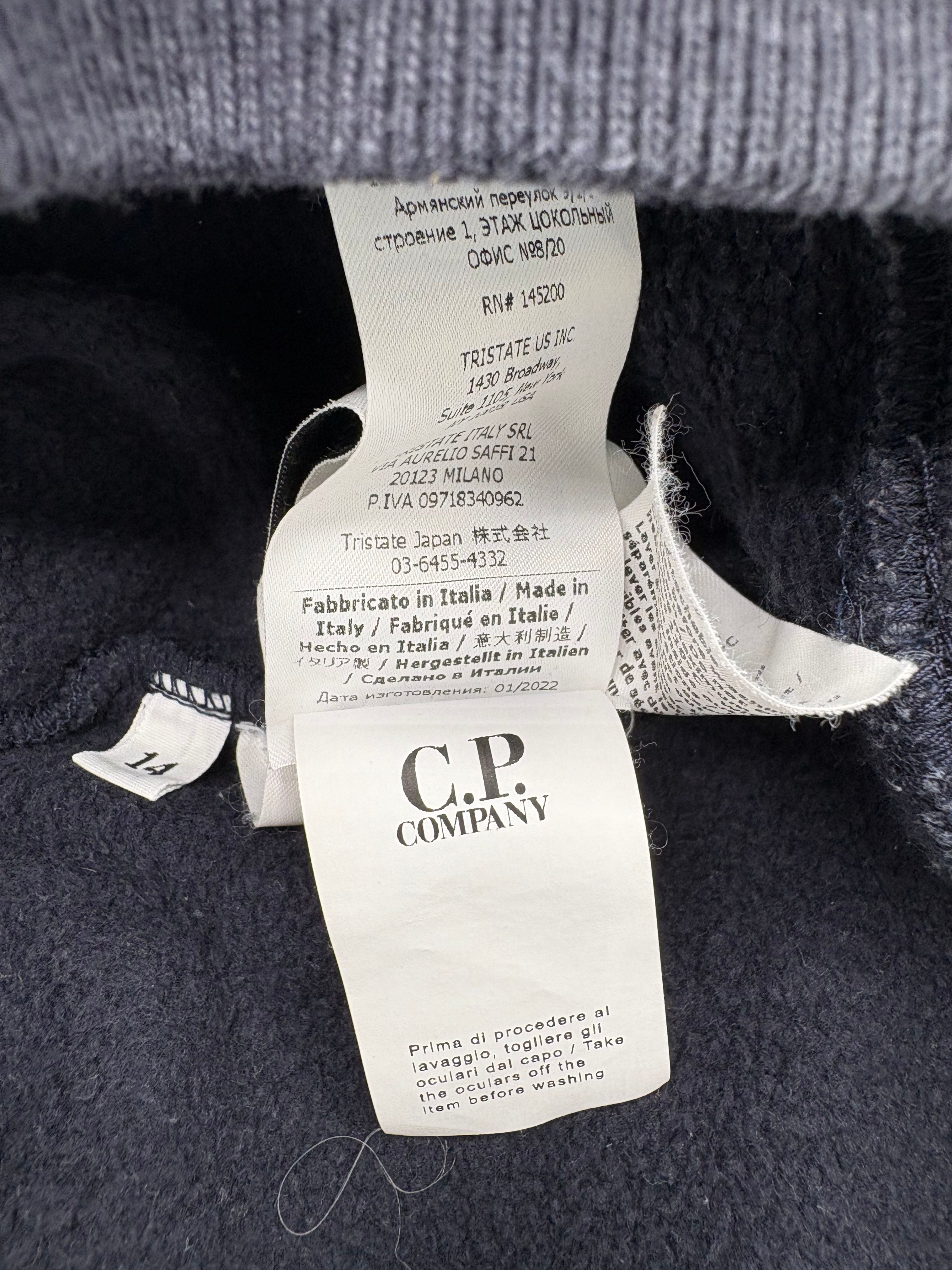 KIDS - C.P. Company Google Hoodie - Navy C.P. Company
