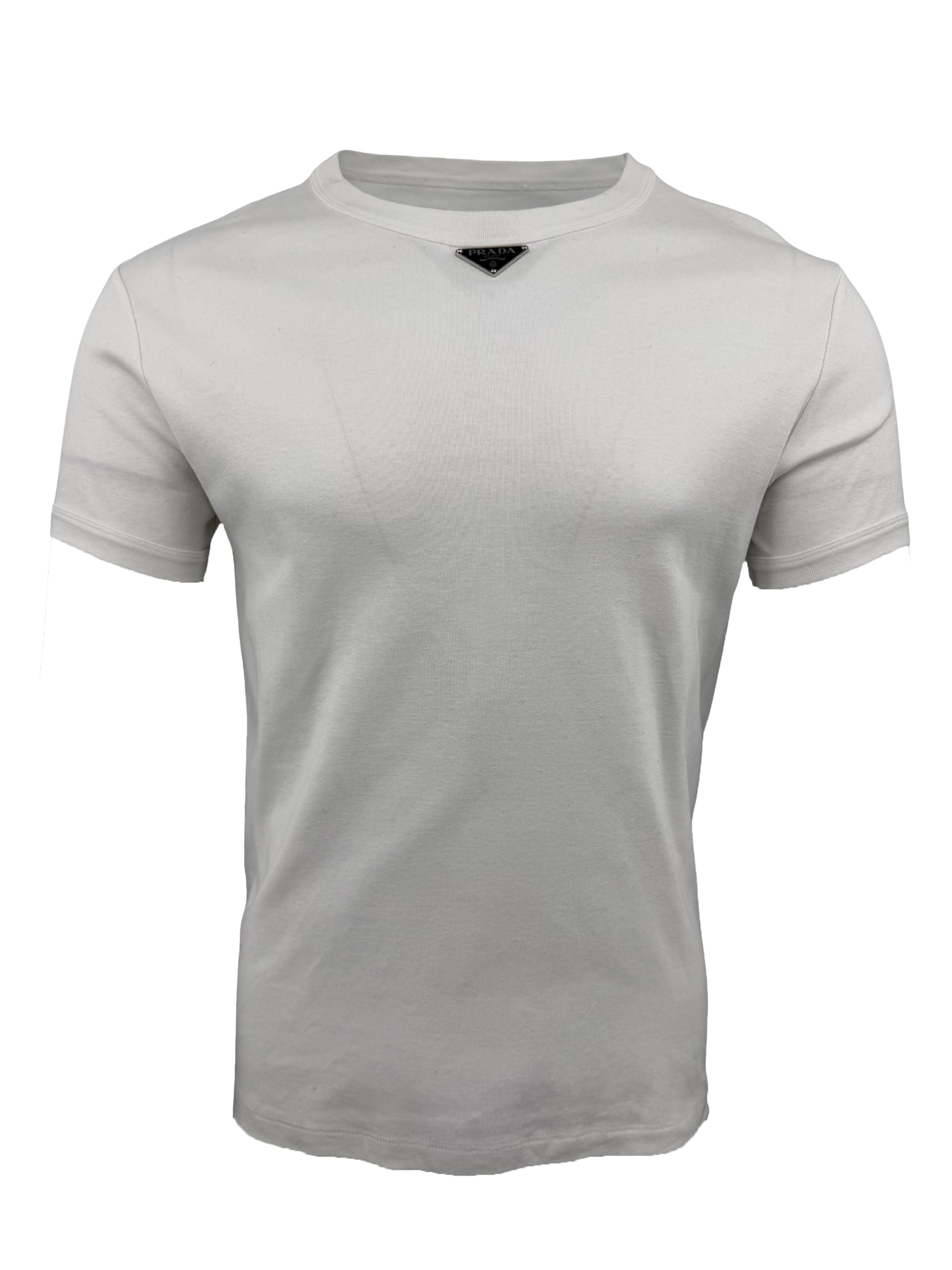 Prada Plaque T-Shirt - White Prada