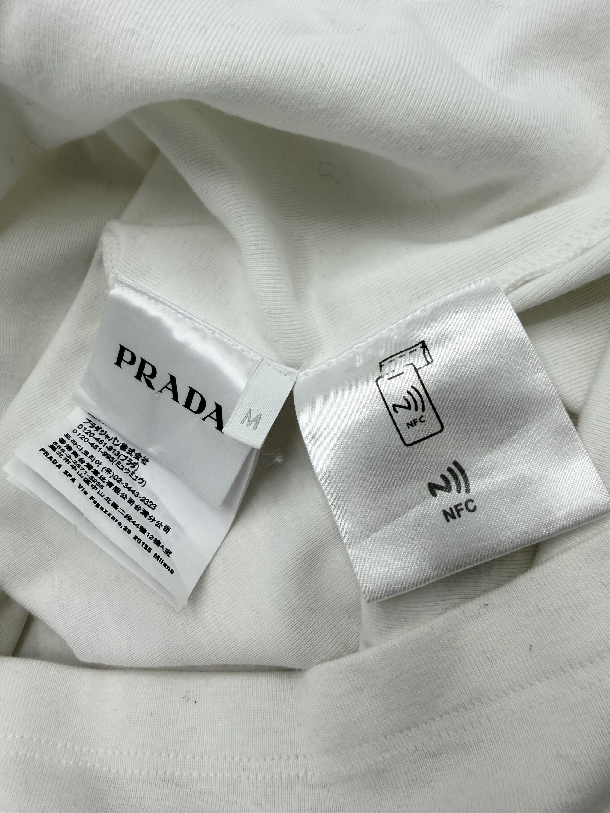 Prada Plaque T-Shirt - White Prada