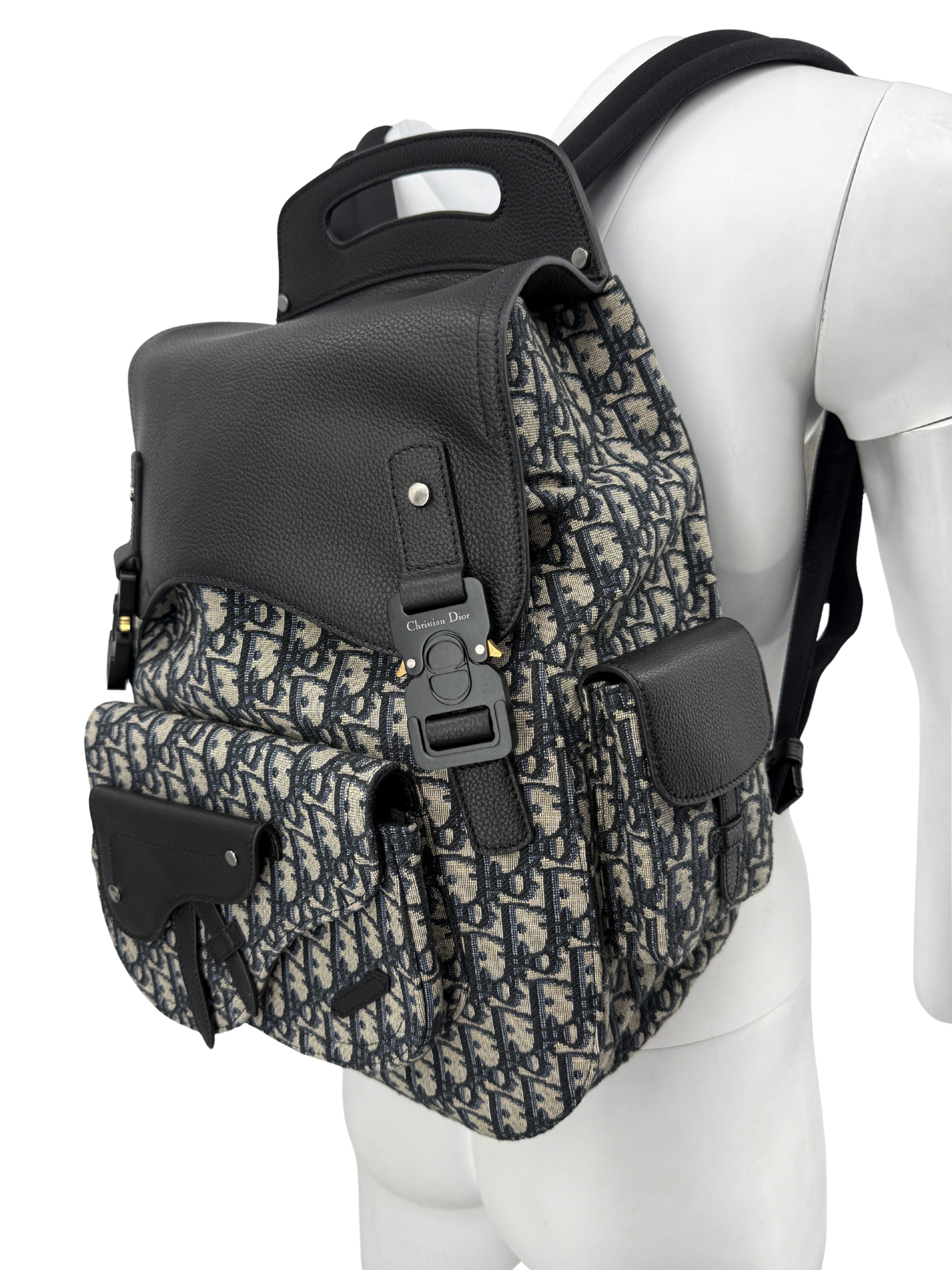 Dior Oblique Jacquard Gallop Backpack - Black (Unused)
