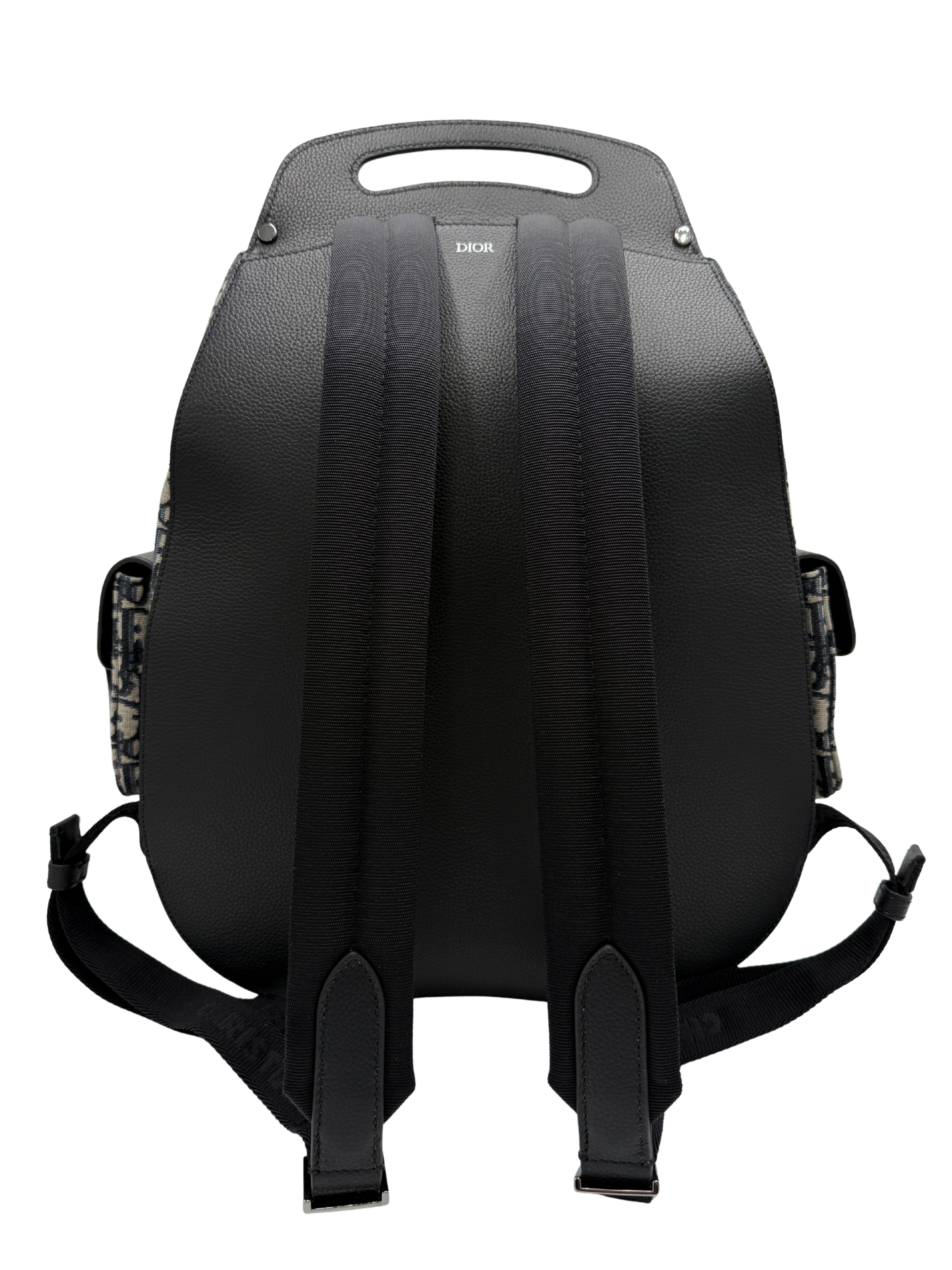 Dior Oblique Jacquard Gallop Backpack - Black (Unused)