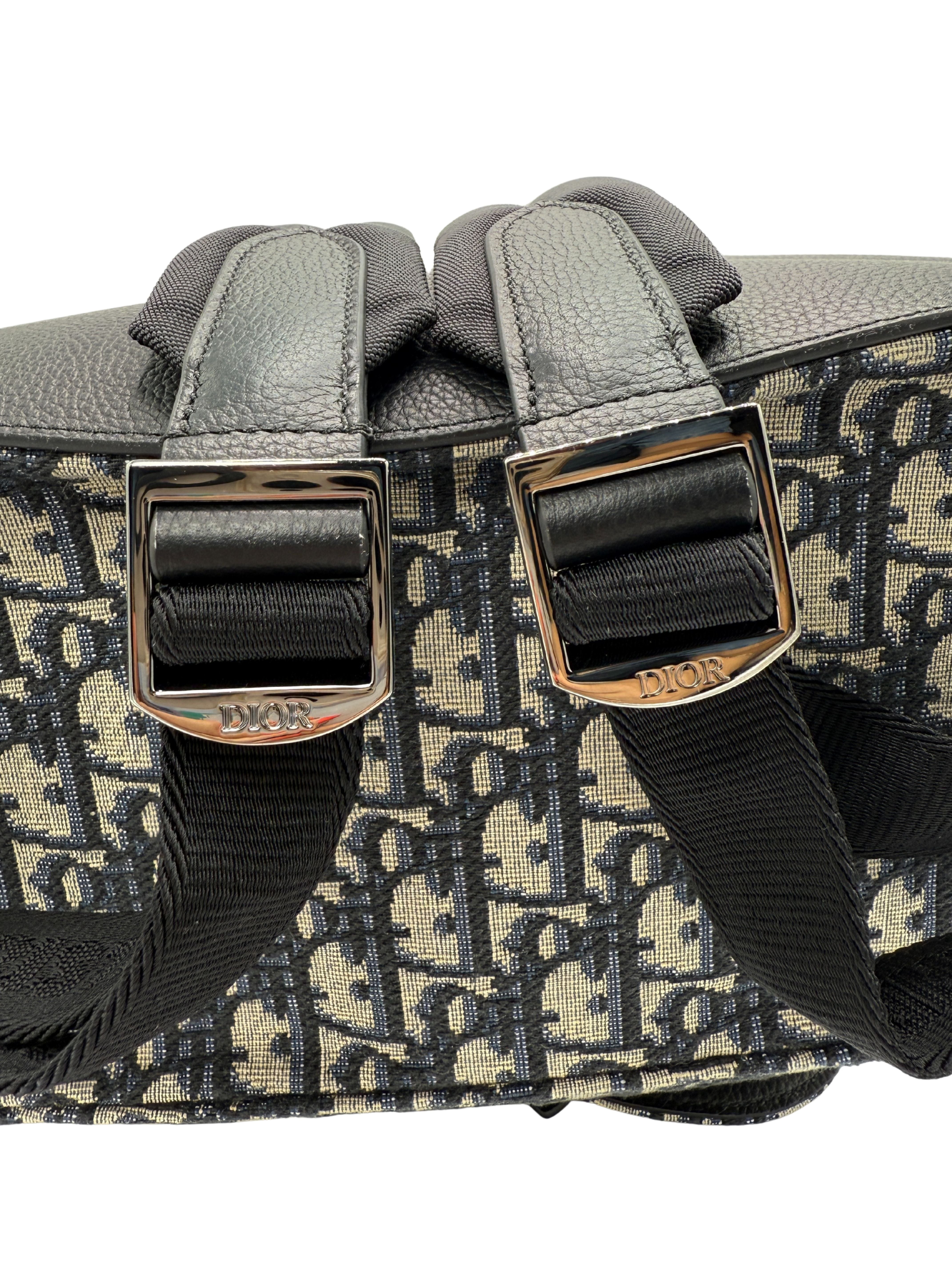 Dior Oblique Jacquard Gallop Backpack - Black (Unused)