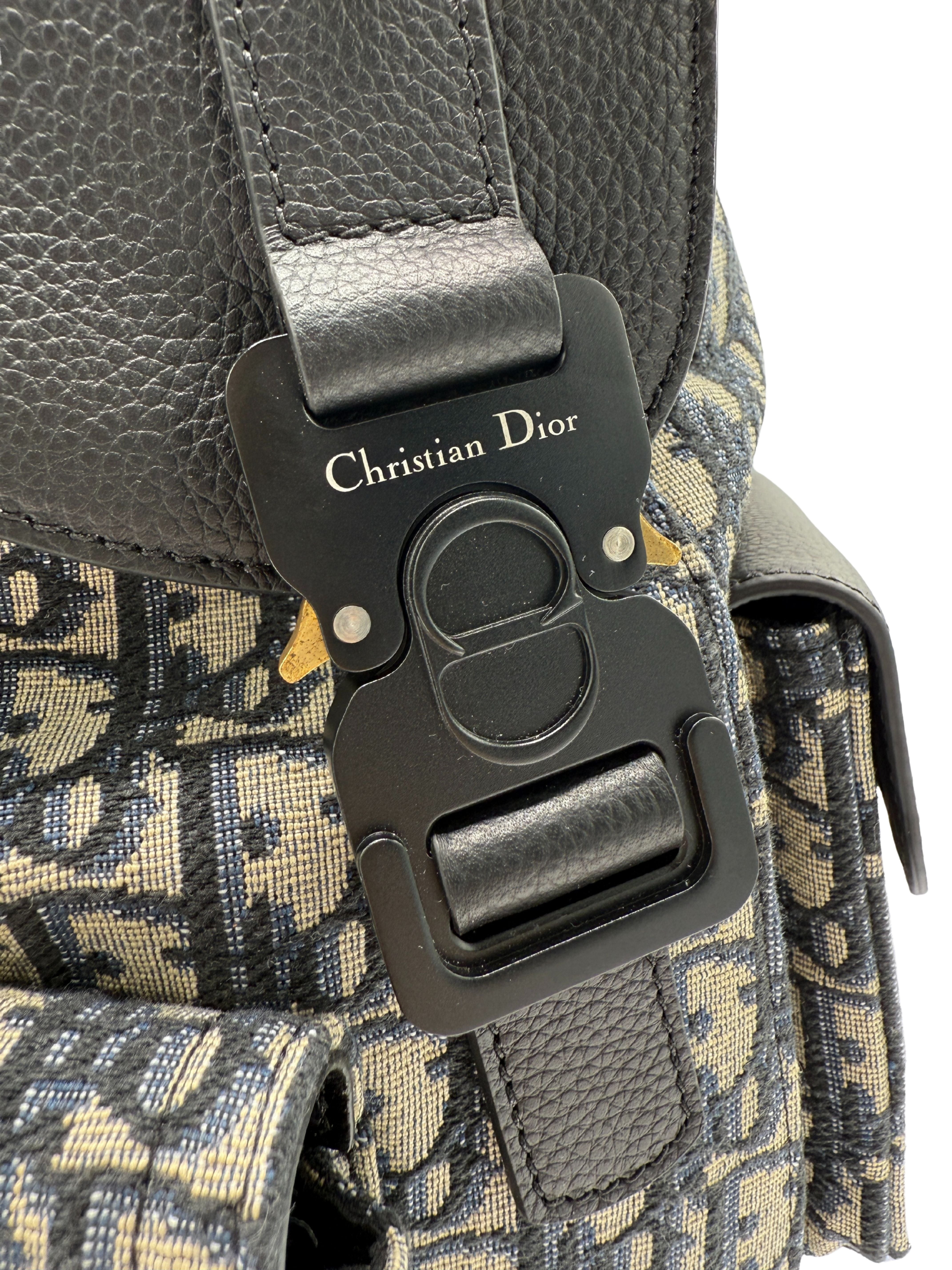 Dior Oblique Jacquard Gallop Backpack - Black (Unused)