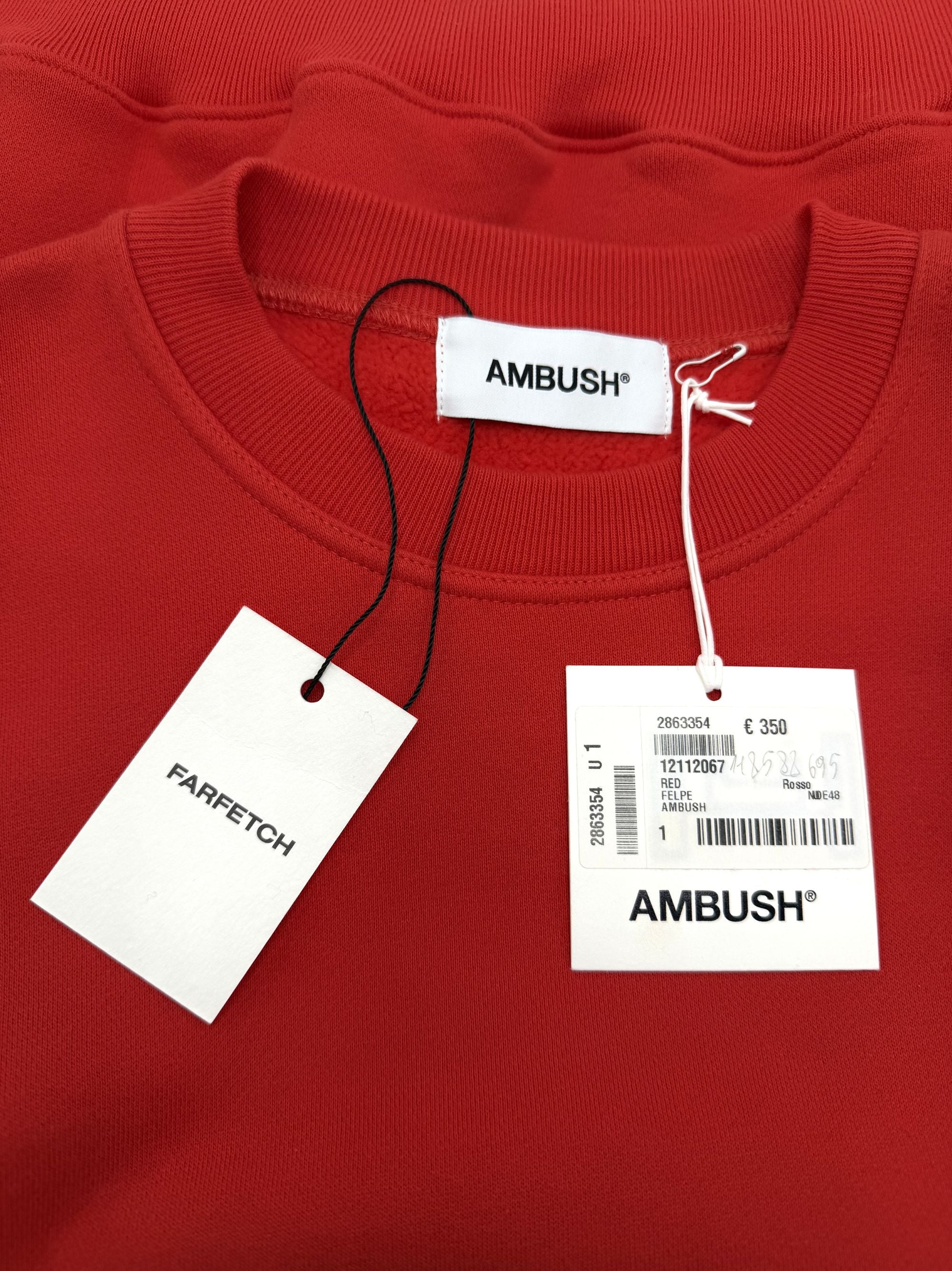 Ambush Logo Sweatshirt - Red (Unused) Ambush